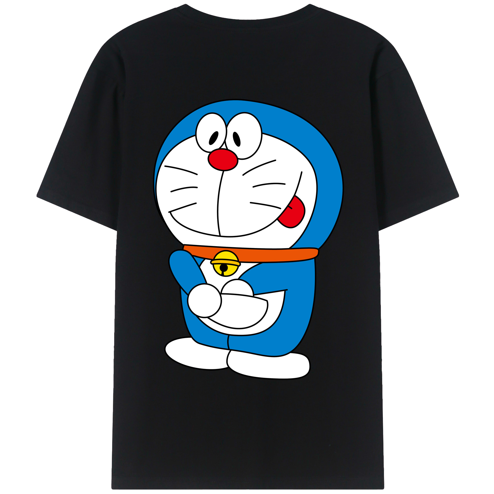 （画像用） ドラえもん Doraemon 綿100％ メンズ半袖Tシャツ（バックプリント） 通気性