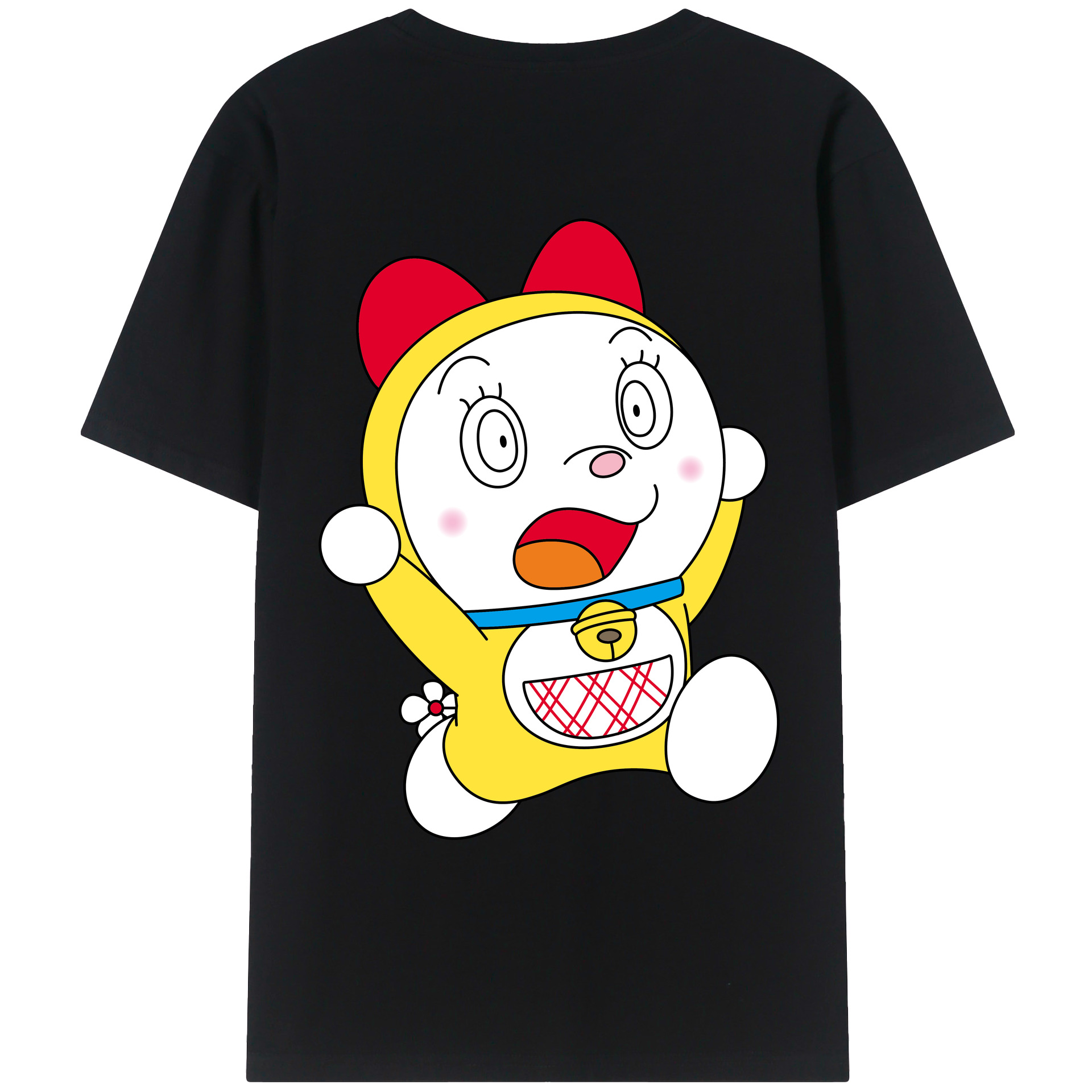 （画像用） ドラえもん ドラミ Doraemon Dorami 綿100％ メンズ半袖Tシャツ（バックプリント） 通気性