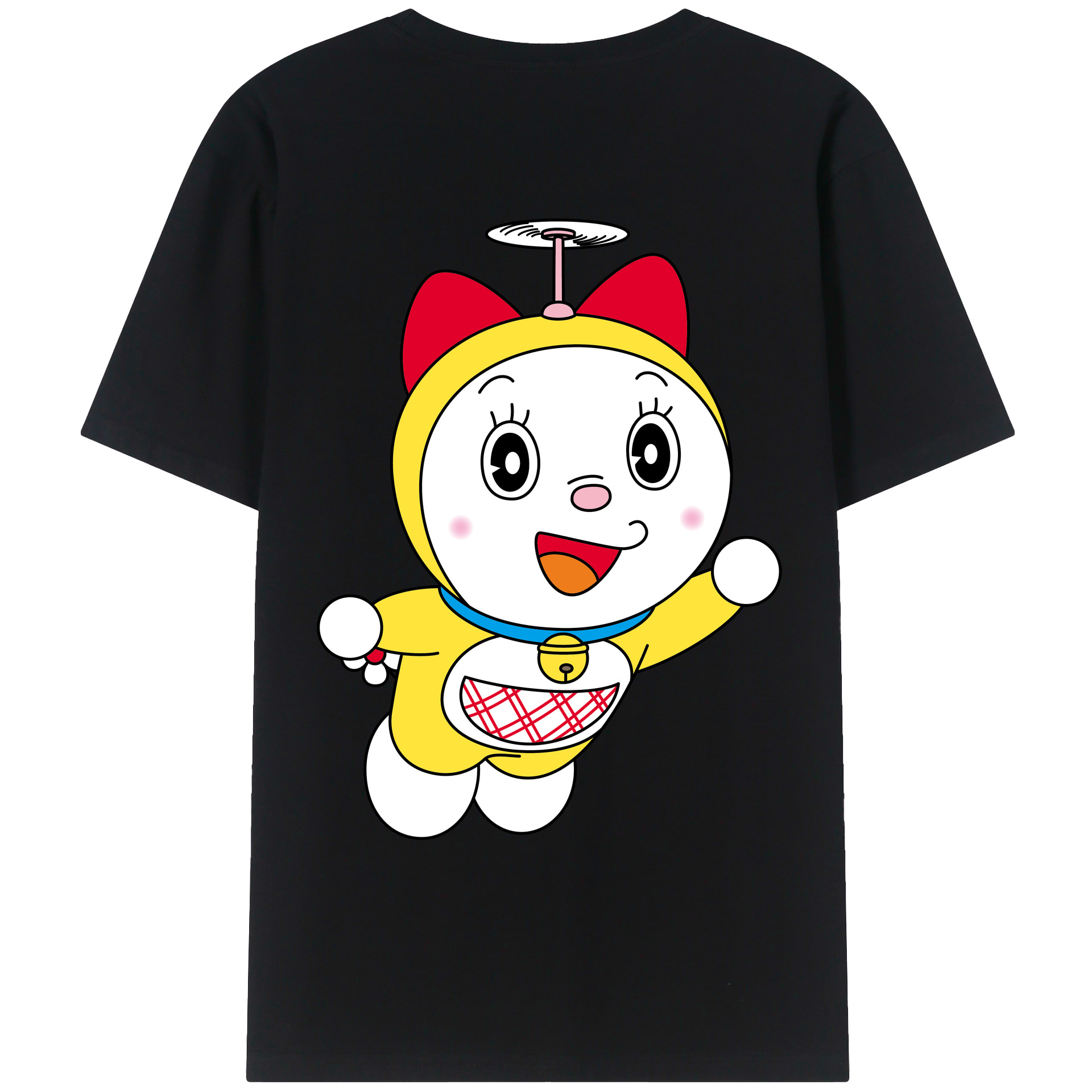 （画像用） ドラえもん ドラミ Doraemon Dorami 綿100％ メンズ半袖Tシャツ（バックプリント） 通気性