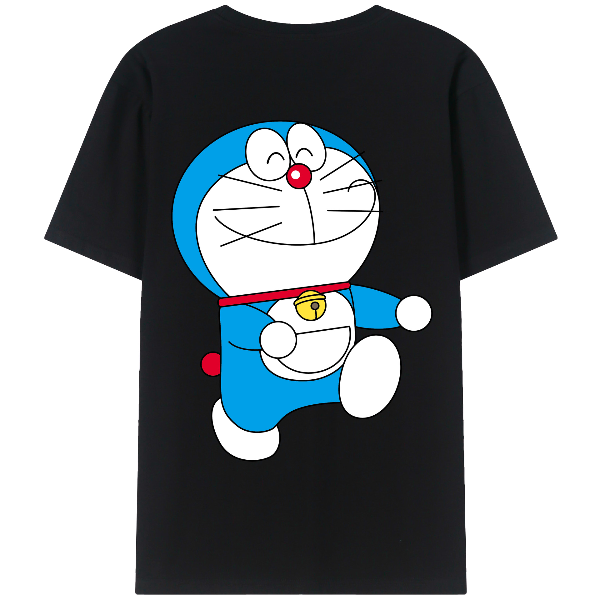 （画像用） ドラえもん Doraemon 綿100％ メンズ半袖Tシャツ（バックプリント） 通気性
