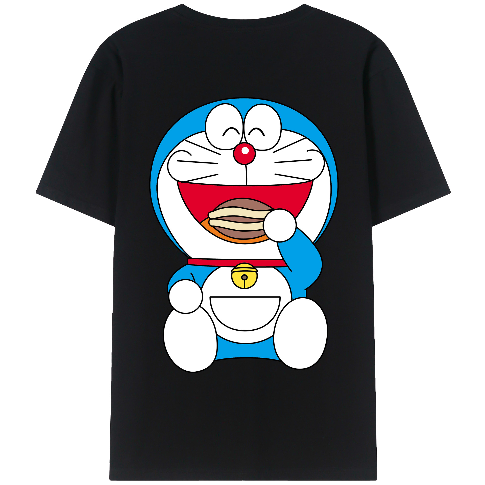 （画像用） ドラえもん Doraemon 綿100％ メンズ半袖Tシャツ（バックプリント） 通気性