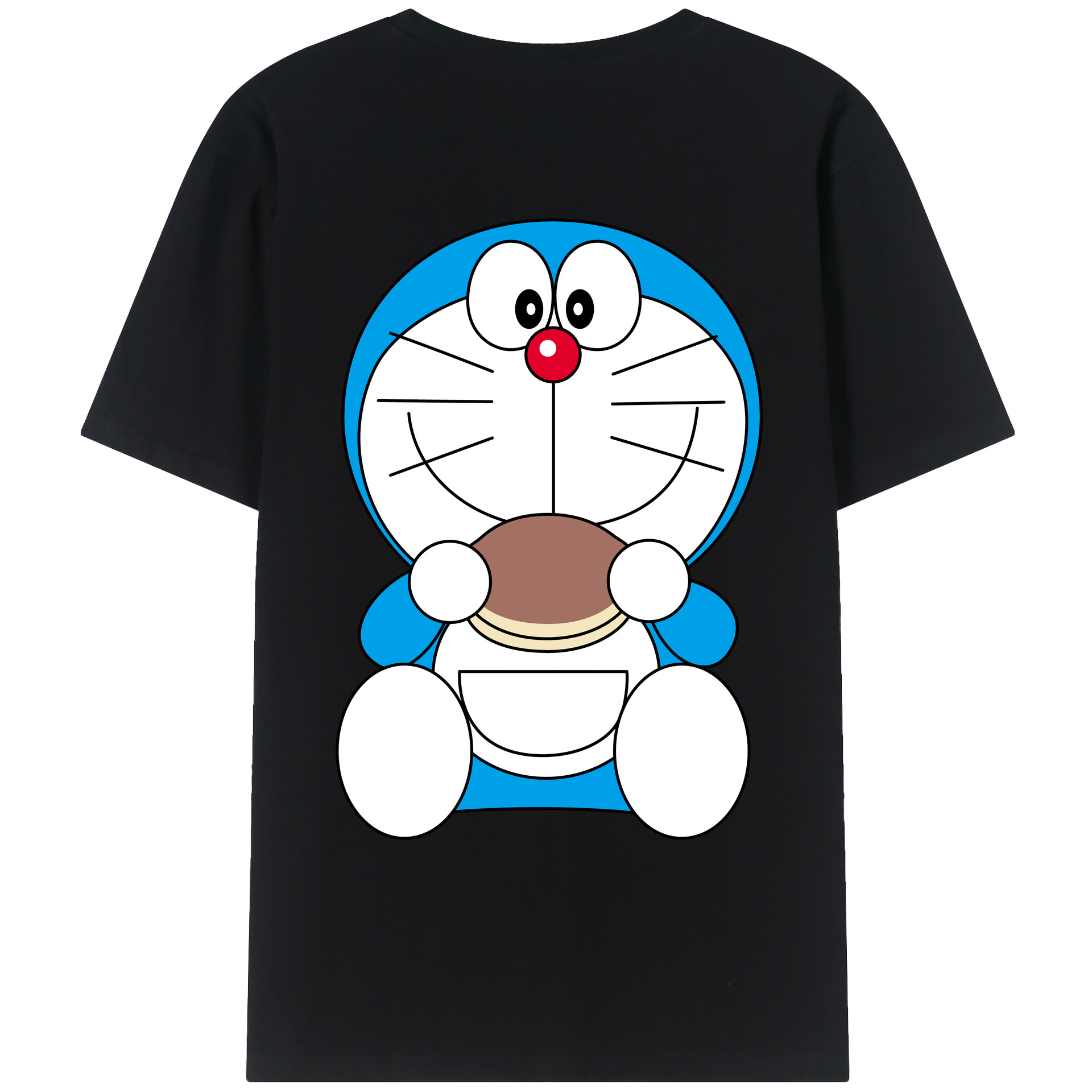 （画像用） ドラえもん Doraemon 綿100％ メンズ半袖Tシャツ（バックプリント） 通気性