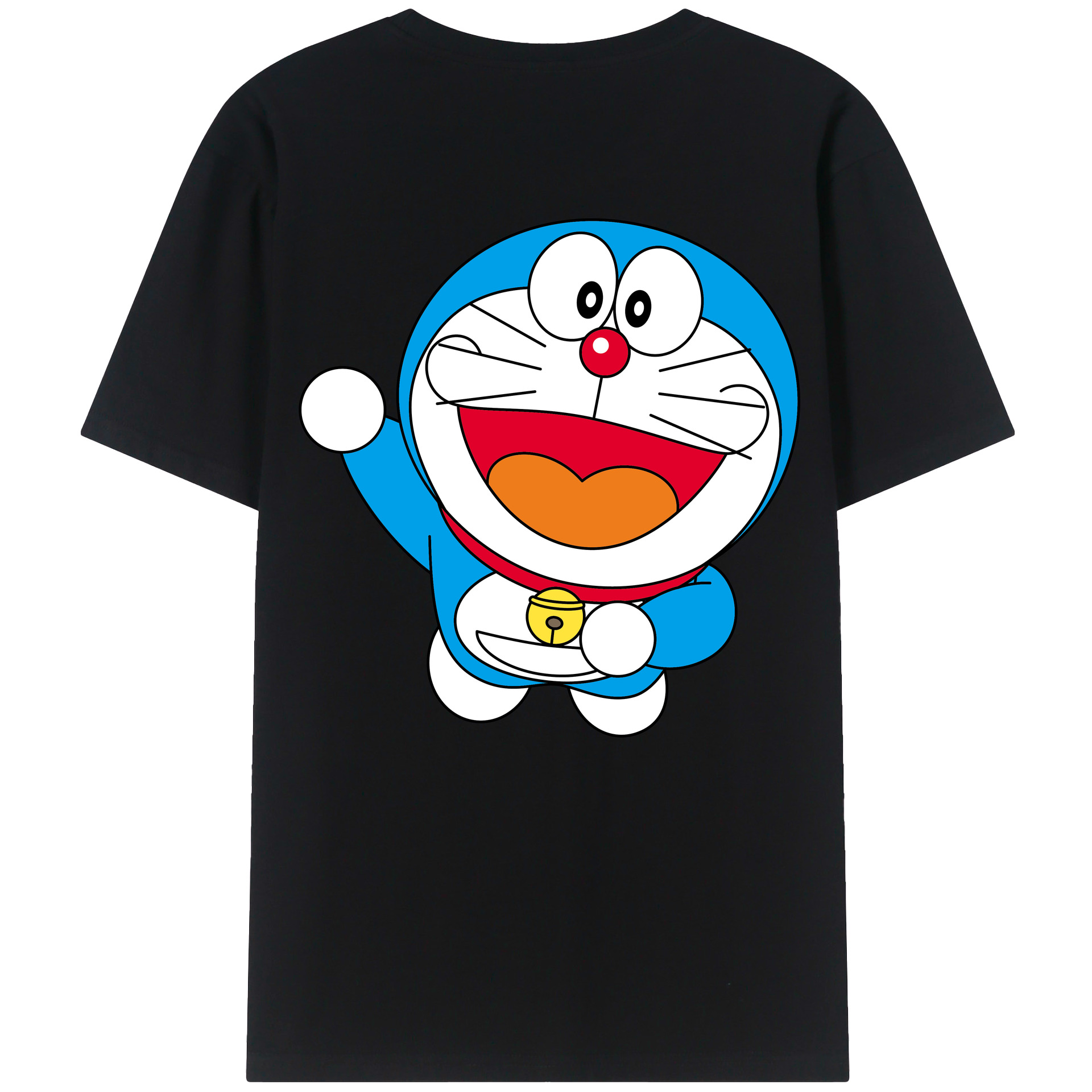 （画像用） ドラえもん Doraemon 綿100％ メンズ半袖Tシャツ（バックプリント） 通気性
