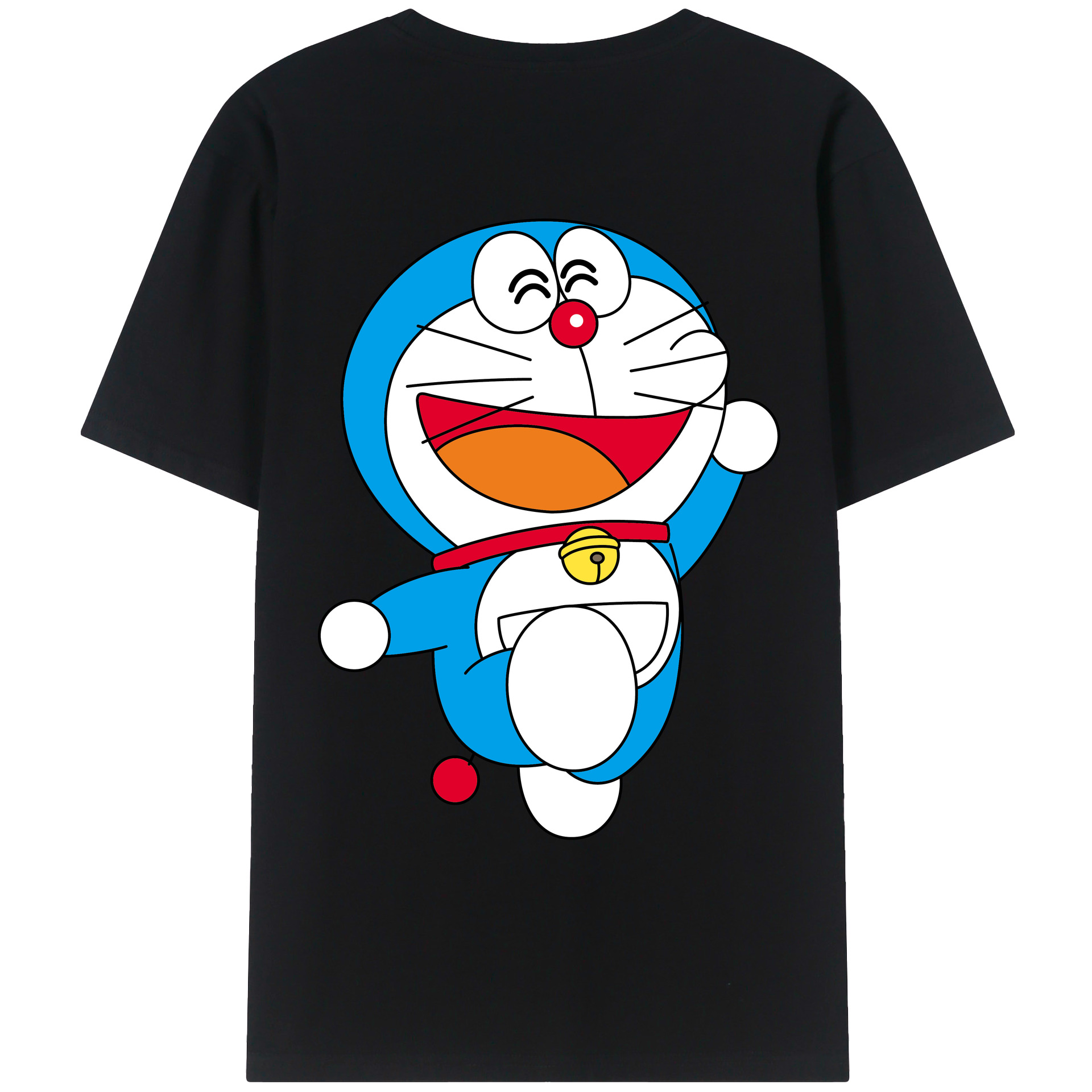 （画像用） ドラえもん Doraemon 綿100％ メンズ半袖Tシャツ（バックプリント） 通気性