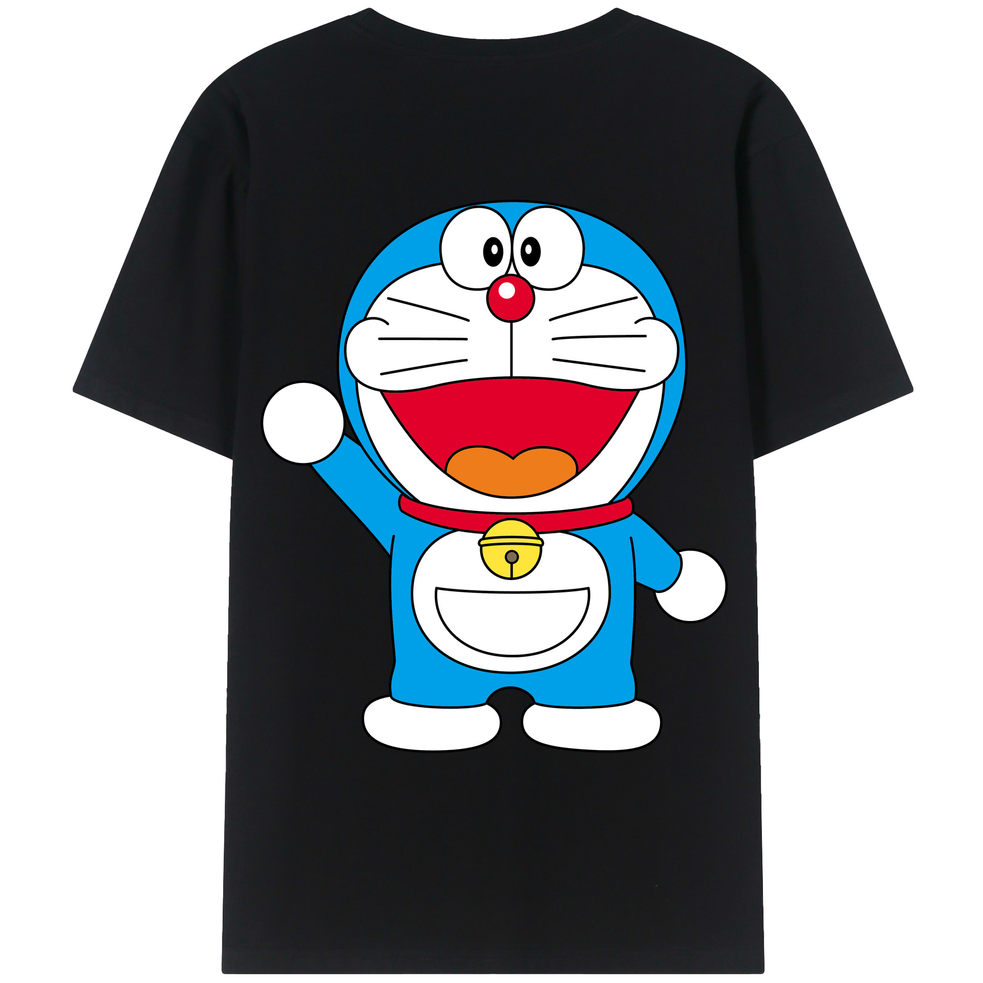 （画像用） ドラえもん Doraemon 綿100％ メンズ半袖Tシャツ（バックプリント） 通気性