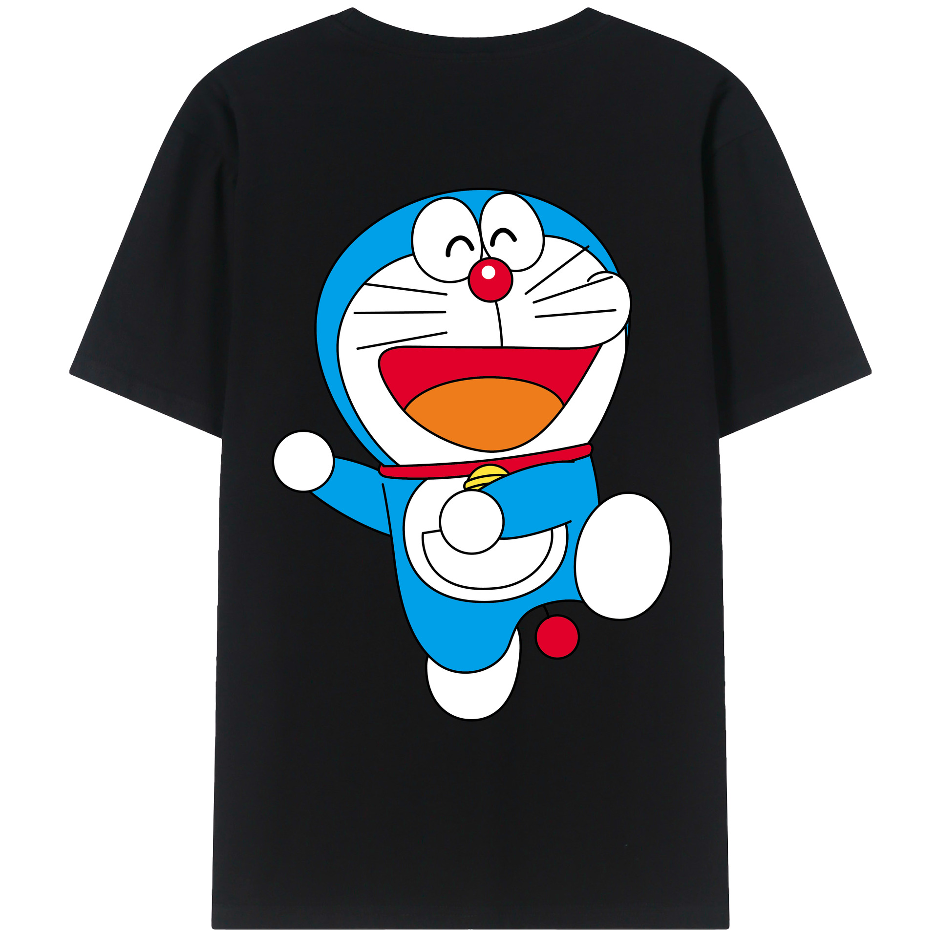 （画像用） ドラえもん Doraemon 綿100％ メンズ半袖Tシャツ（バックプリント） 通気性