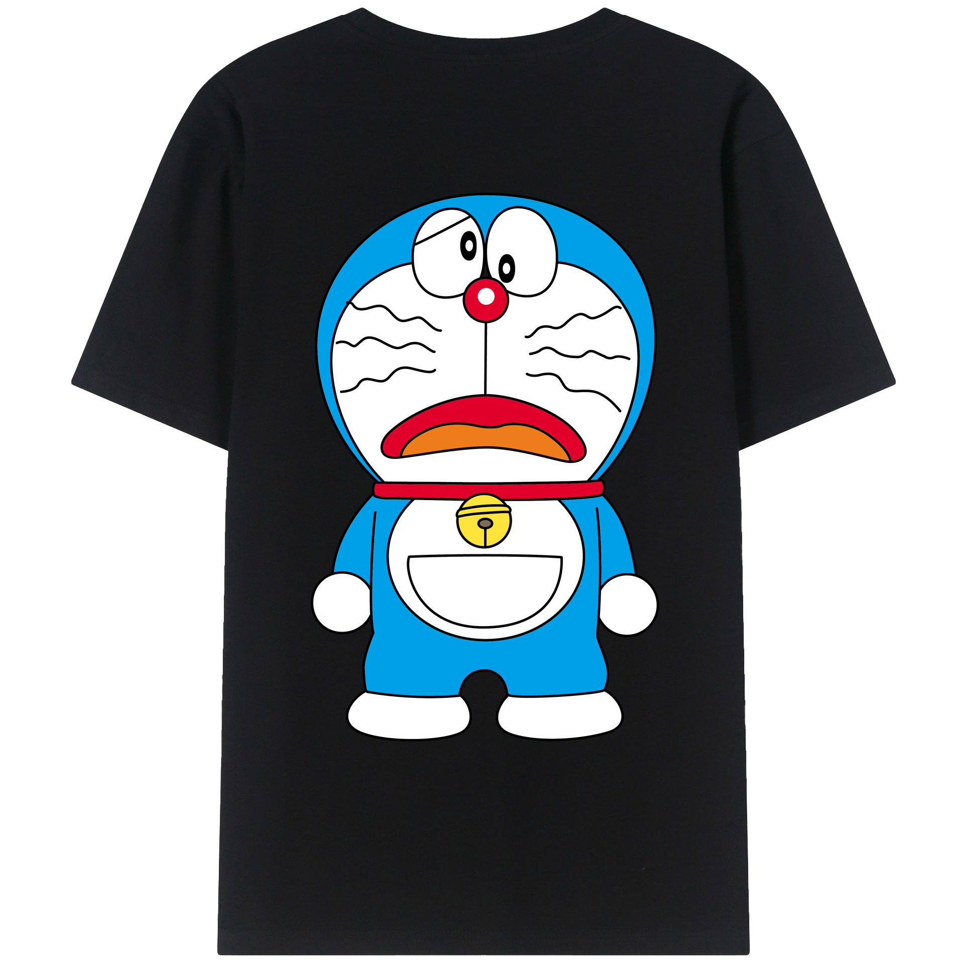 （画像用） ドラえもん Doraemon 綿100％ メンズ半袖Tシャツ（バックプリント） 通気性