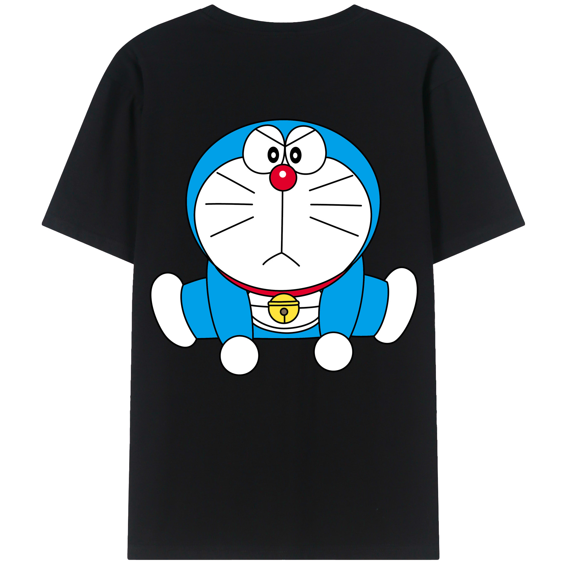 （画像用） ドラえもん Doraemon 綿100％ メンズ半袖Tシャツ（バックプリント） 通気性
