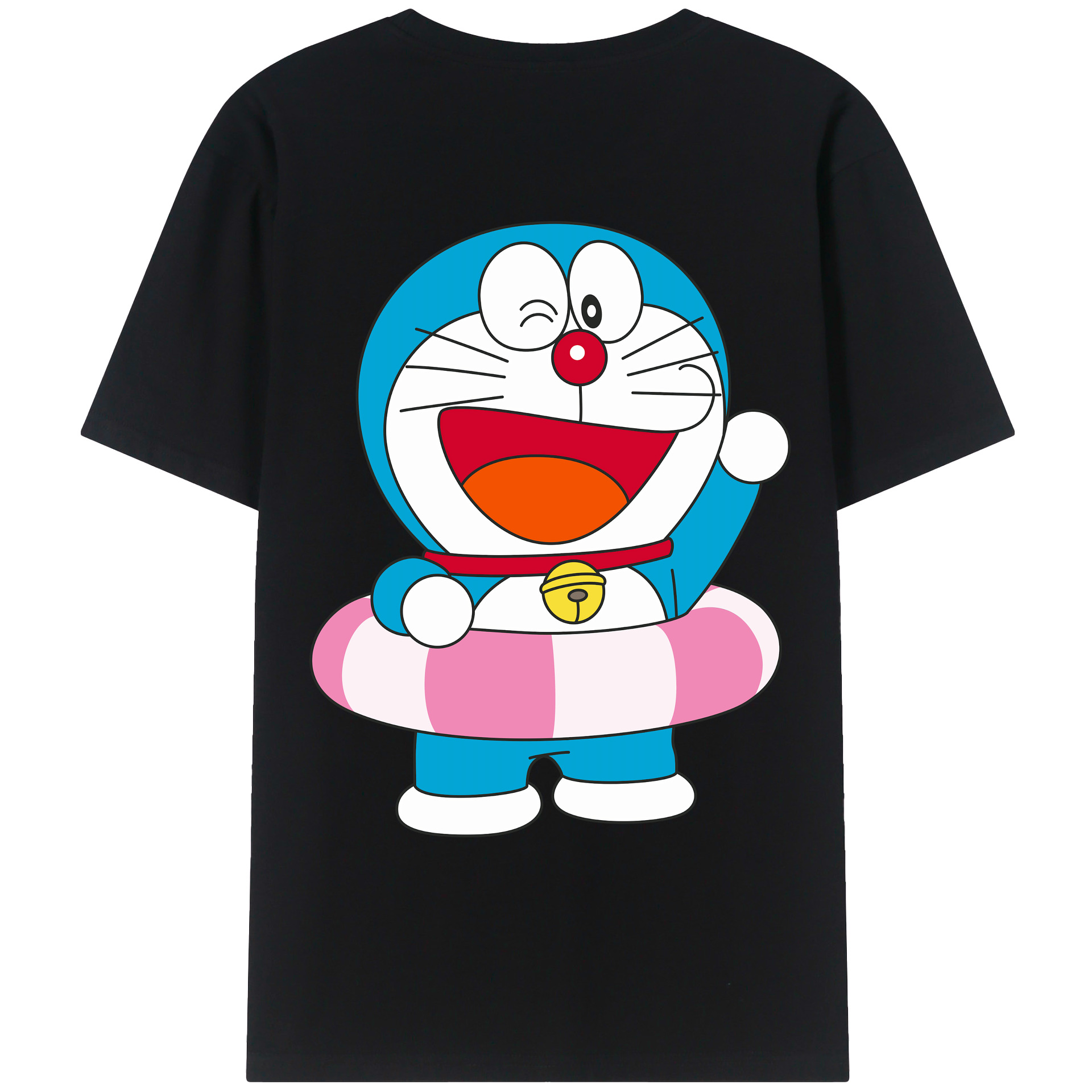 （画像用） ドラえもん Doraemon 綿100％ メンズ半袖Tシャツ（バックプリント） 通気性