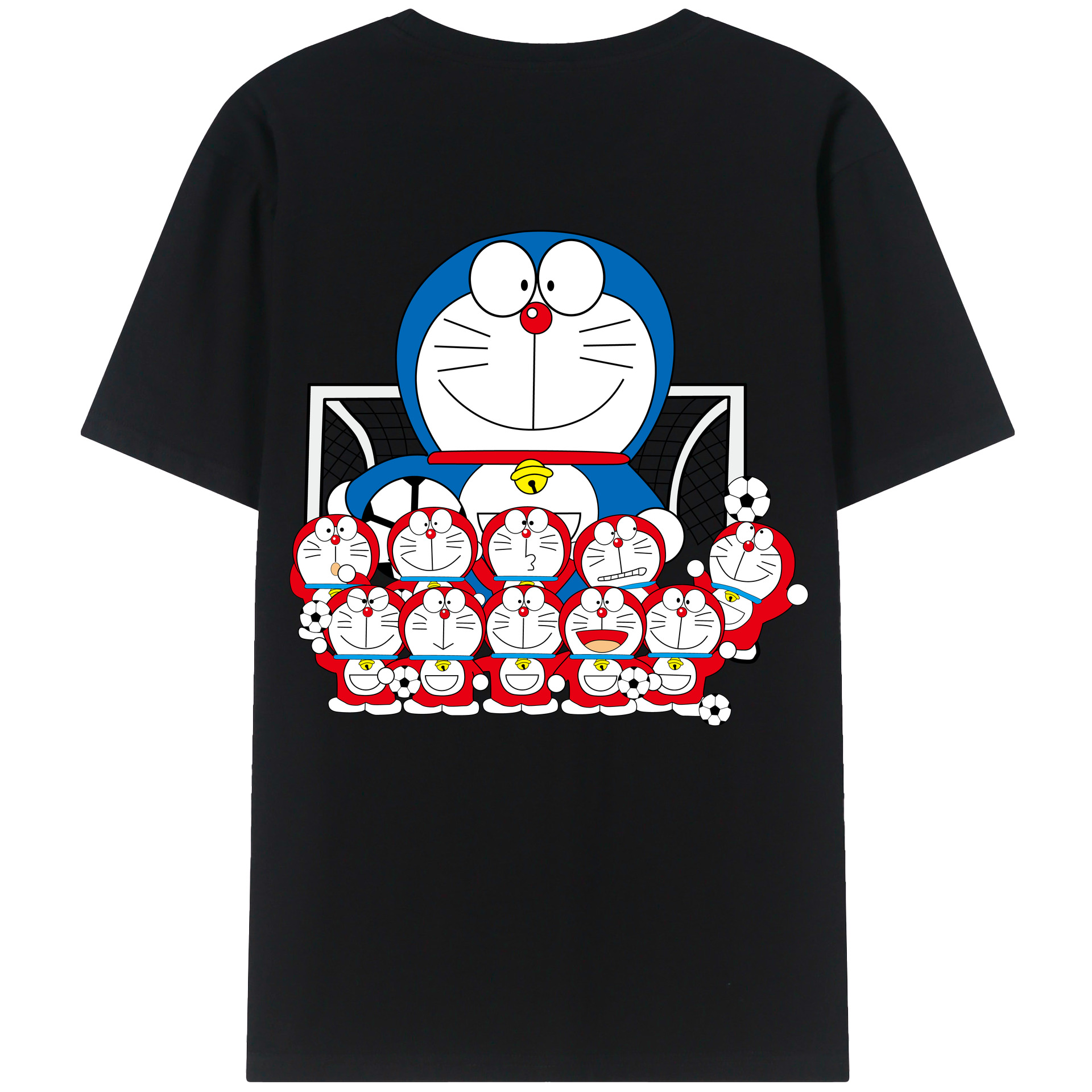（画像用） ドラえもん Doraemon 綿100％ メンズ半袖Tシャツ（バックプリント） 通気性