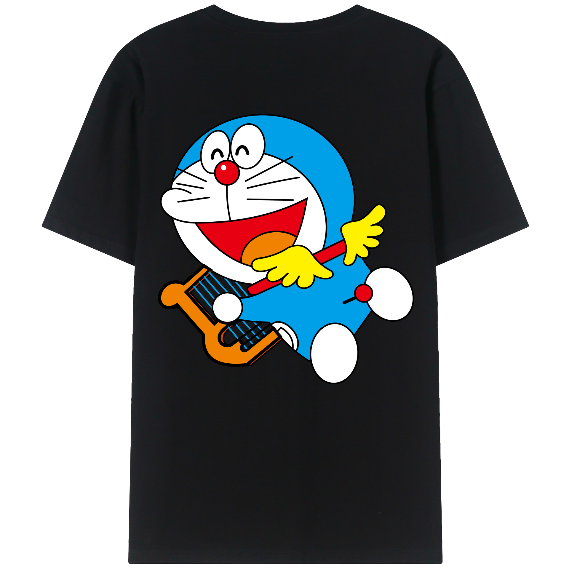 （画像用） ドラえもん Doraemon 綿100％ メンズ半袖Tシャツ（バックプリント） 通気性