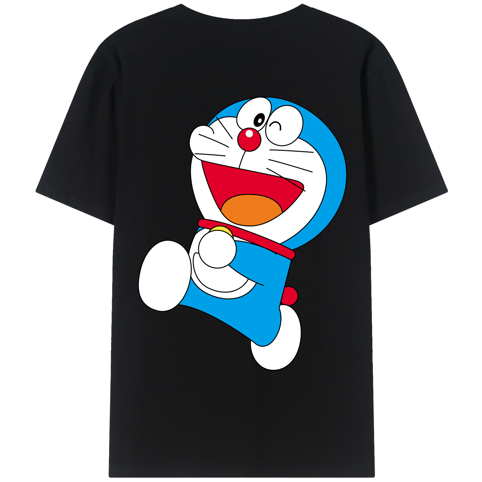 （画像用） ドラえもん Doraemon 綿100％ メンズ半袖Tシャツ（バックプリント） 通気性