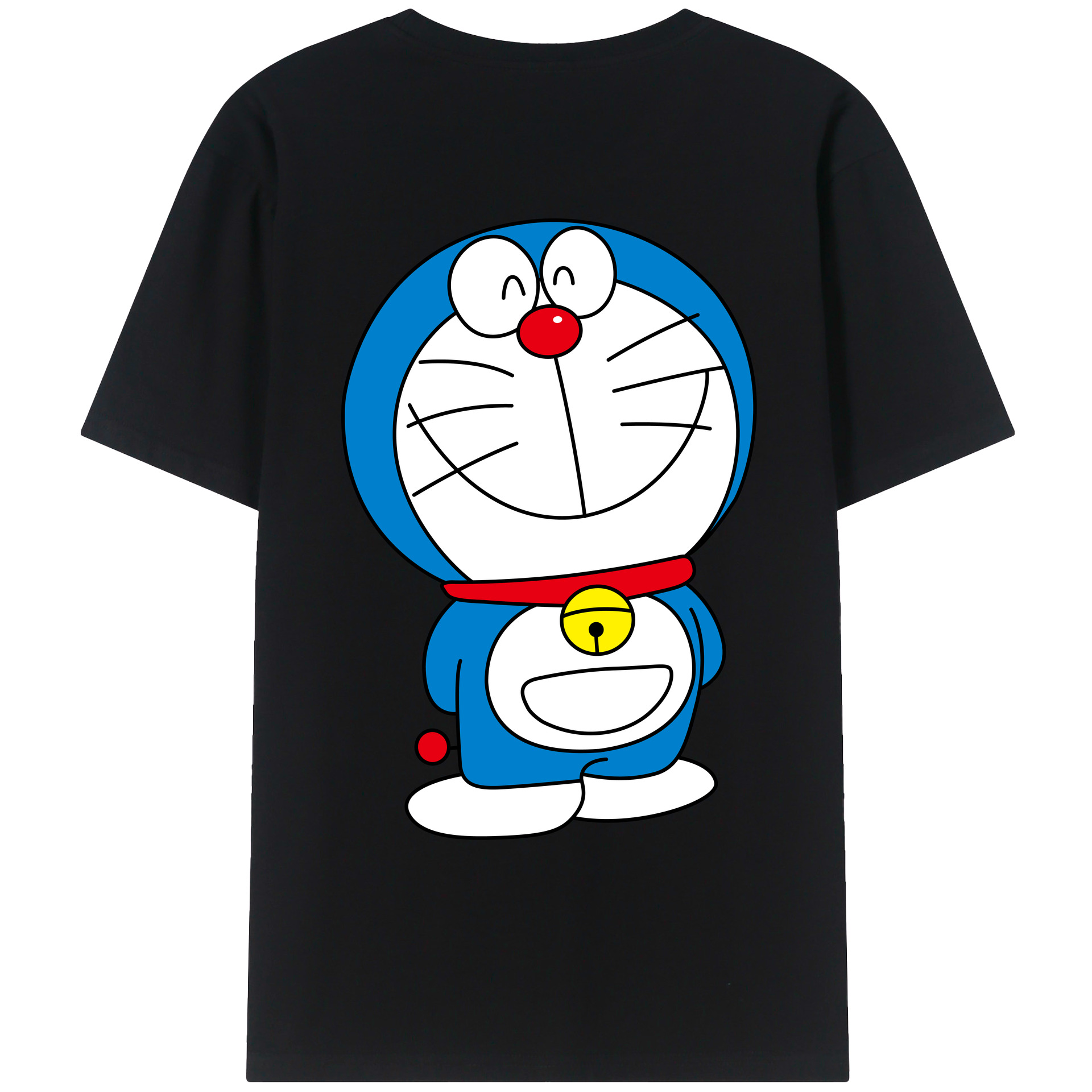 （画像用） ドラえもん Doraemon 綿100％ メンズ半袖Tシャツ（バックプリント） 通気性