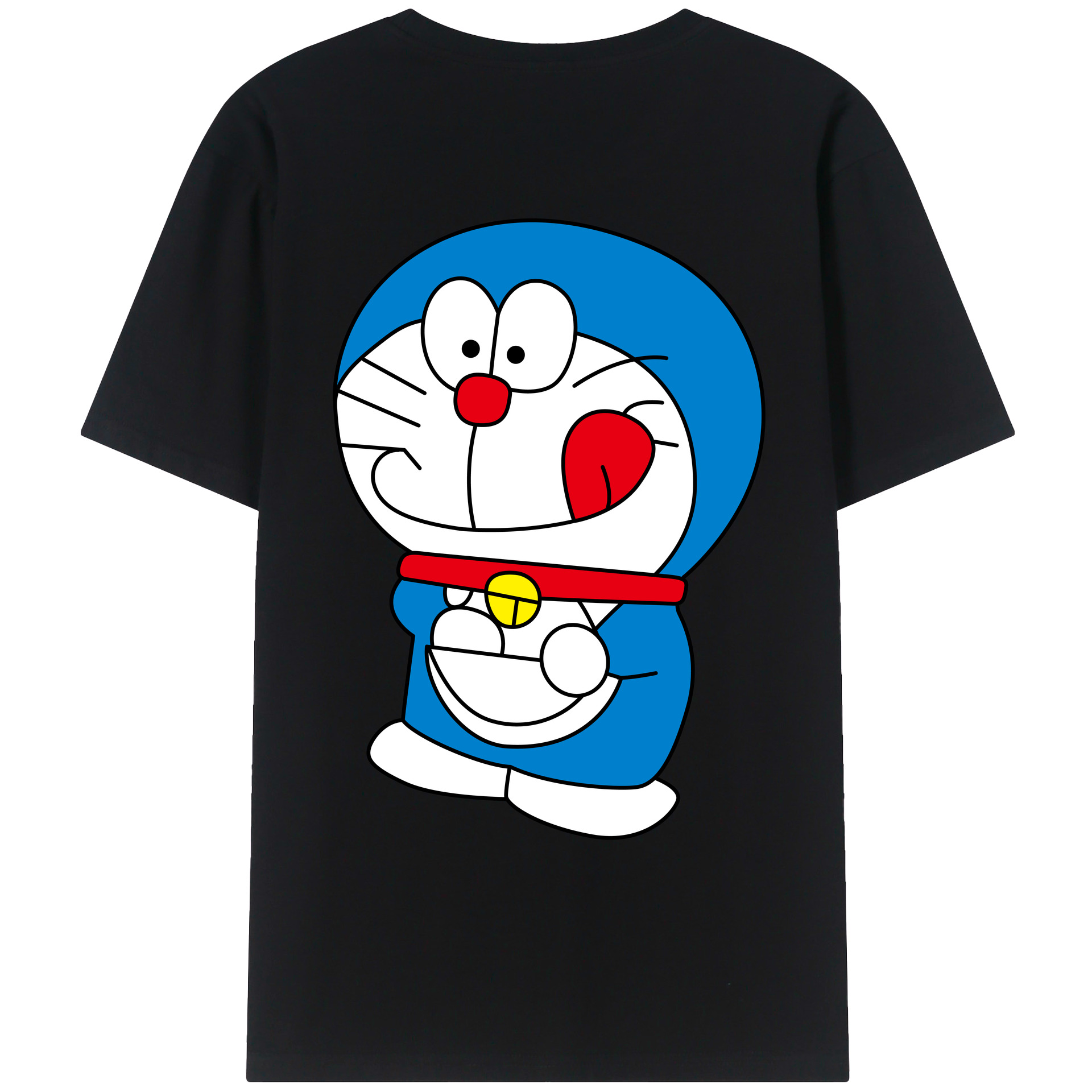 （画像用） ドラえもん Doraemon 綿100％ メンズ半袖Tシャツ（バックプリント） 通気性
