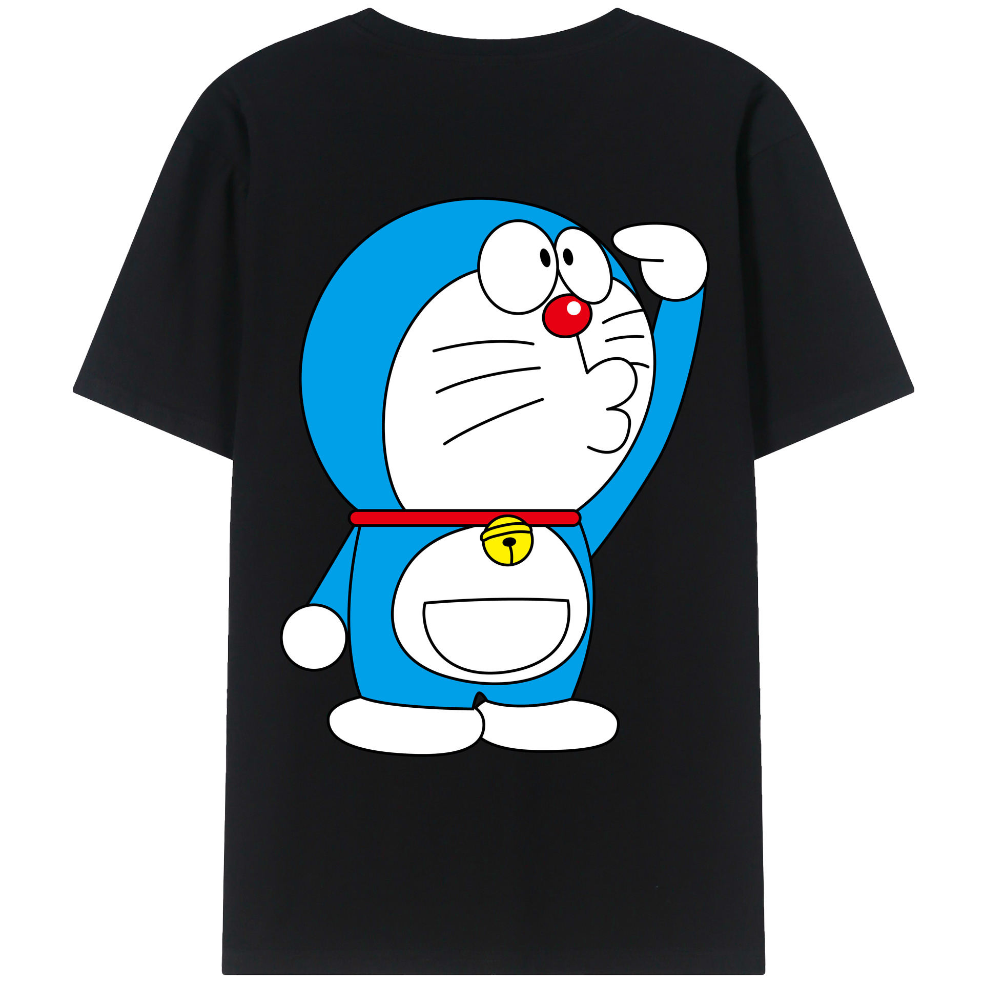 （画像用） ドラえもん Doraemon 綿100％ メンズ半袖Tシャツ（バックプリント） 通気性