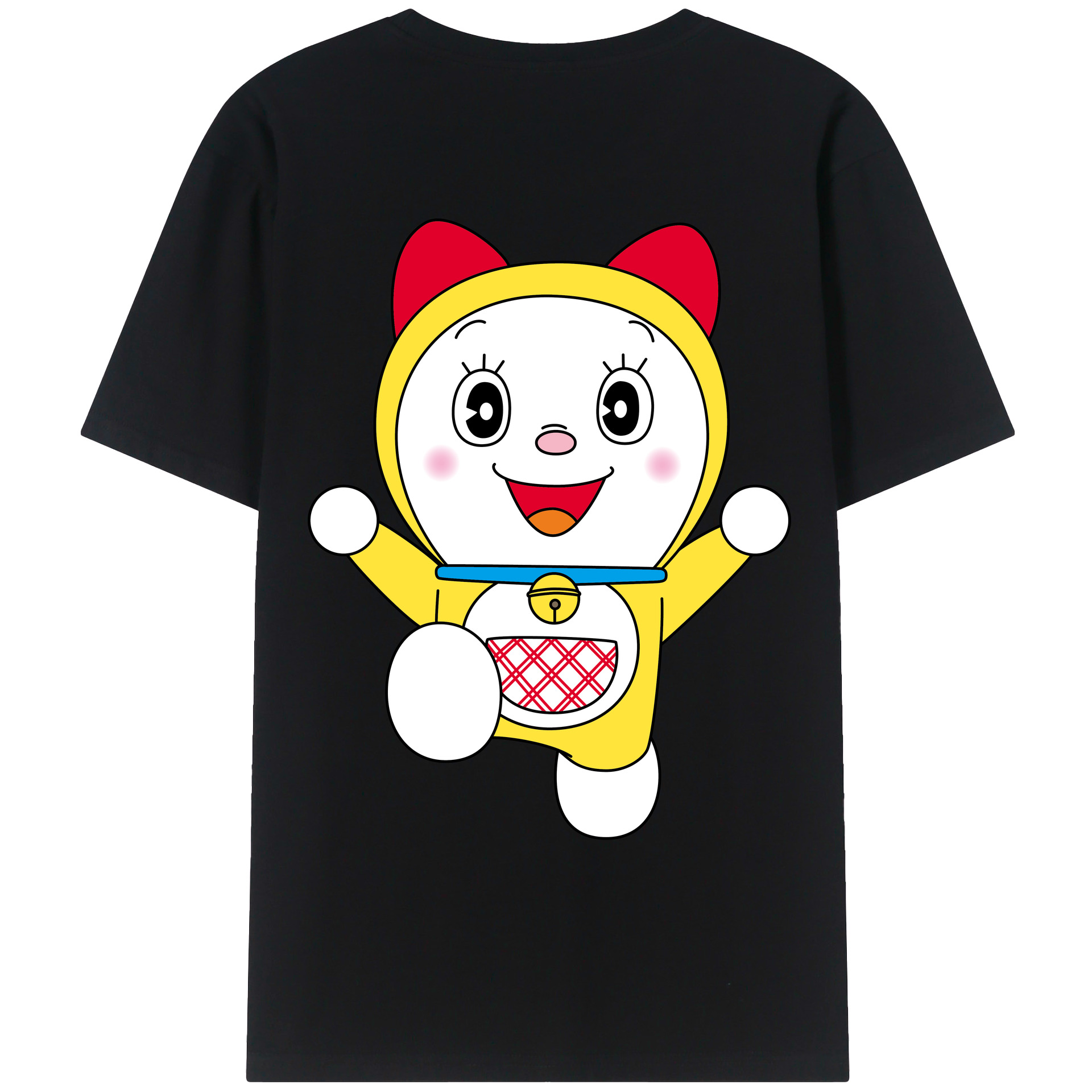 （画像用） ドラえもん ドラミ Doraemon Dorami 綿100％ メンズ半袖Tシャツ（バックプリント） 通気性