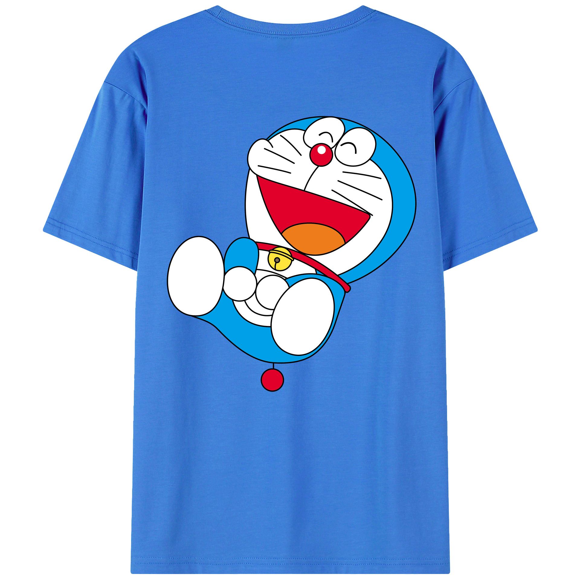 （画像用） ドラえもん Doraemon 綿100％ メンズ半袖Tシャツ（バックプリント） 通気性