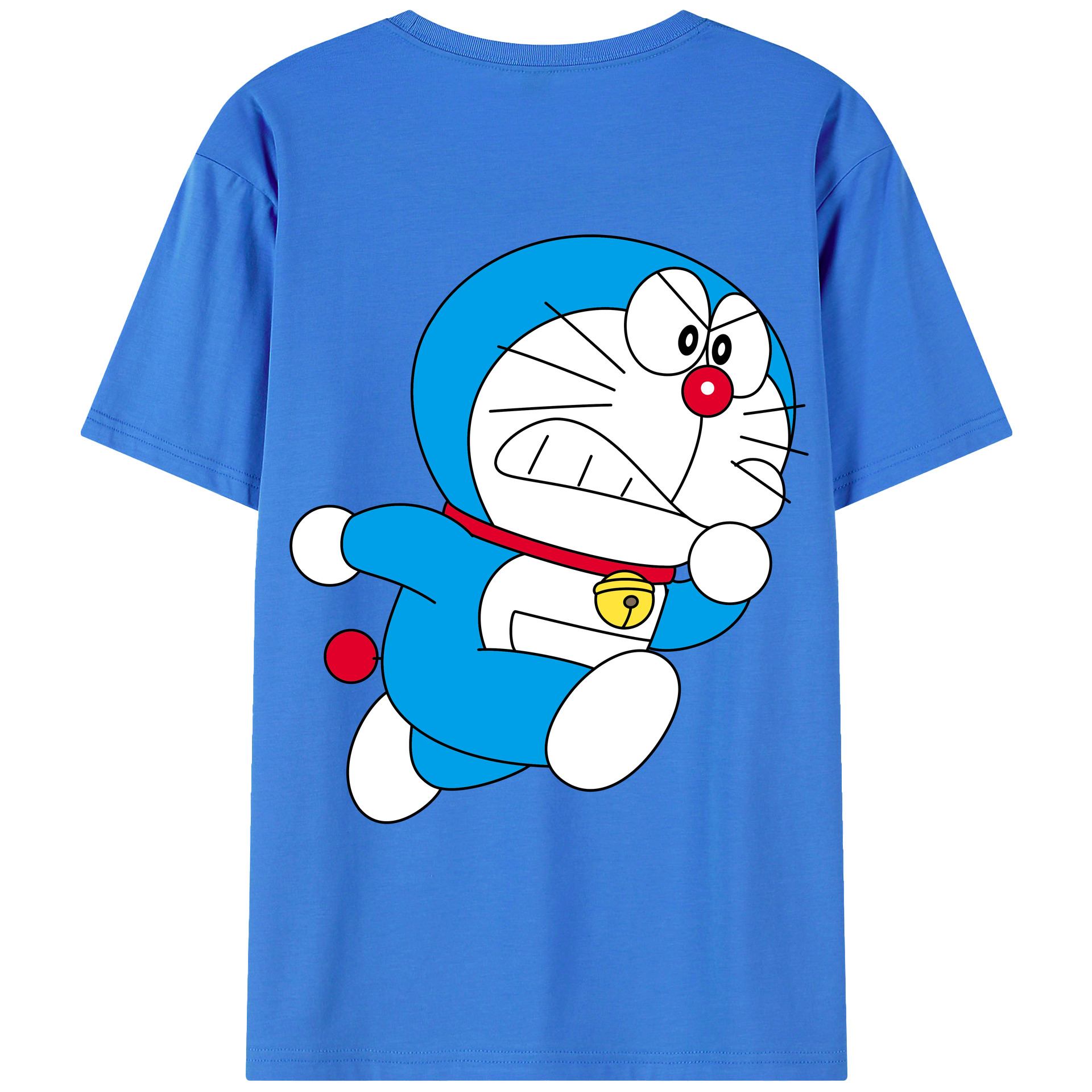 （画像用） ドラえもん Doraemon 綿100％ メンズ半袖Tシャツ（バックプリント） 通気性