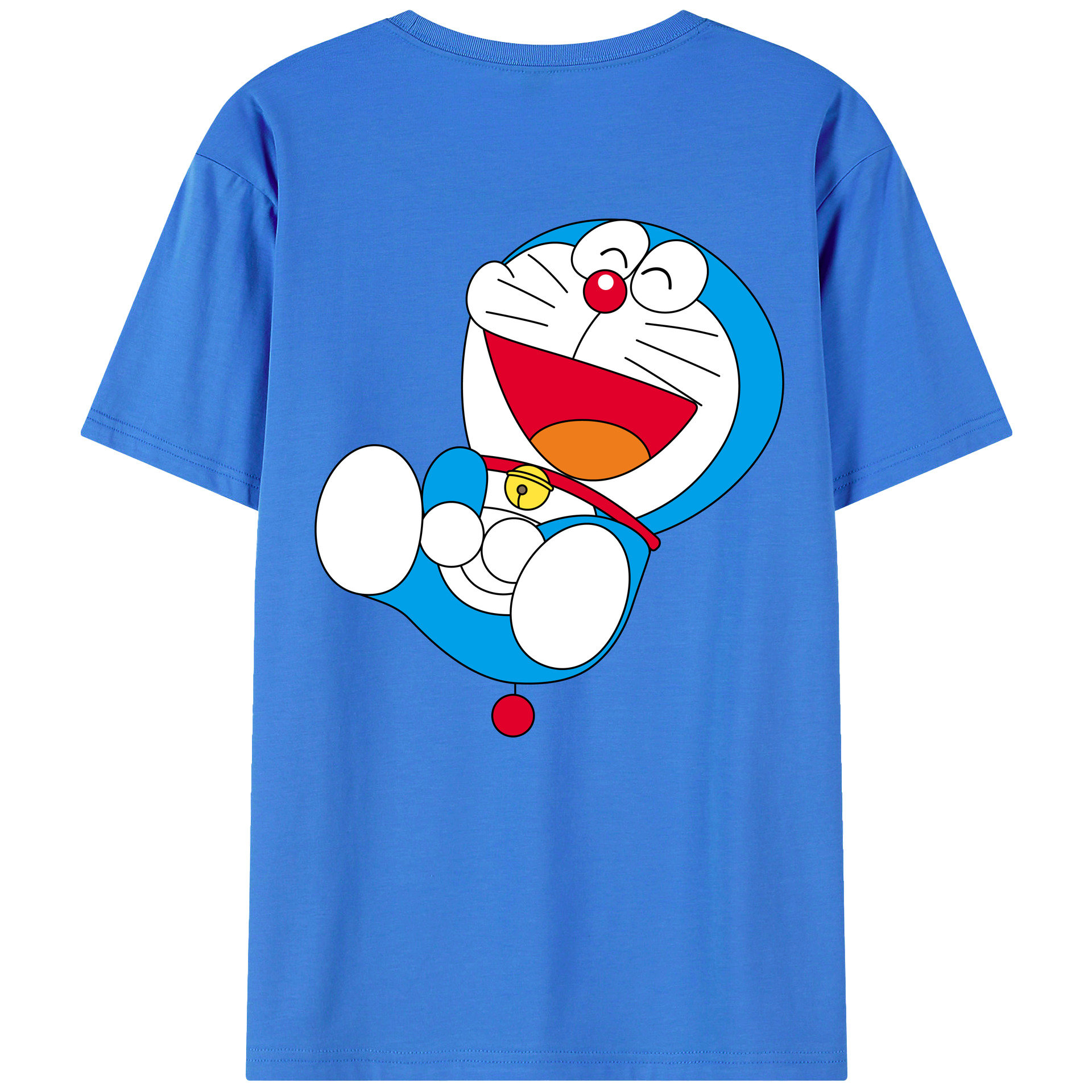 （画像用） ドラえもん Doraemon 綿100％ メンズ半袖Tシャツ（バックプリント） 通気性