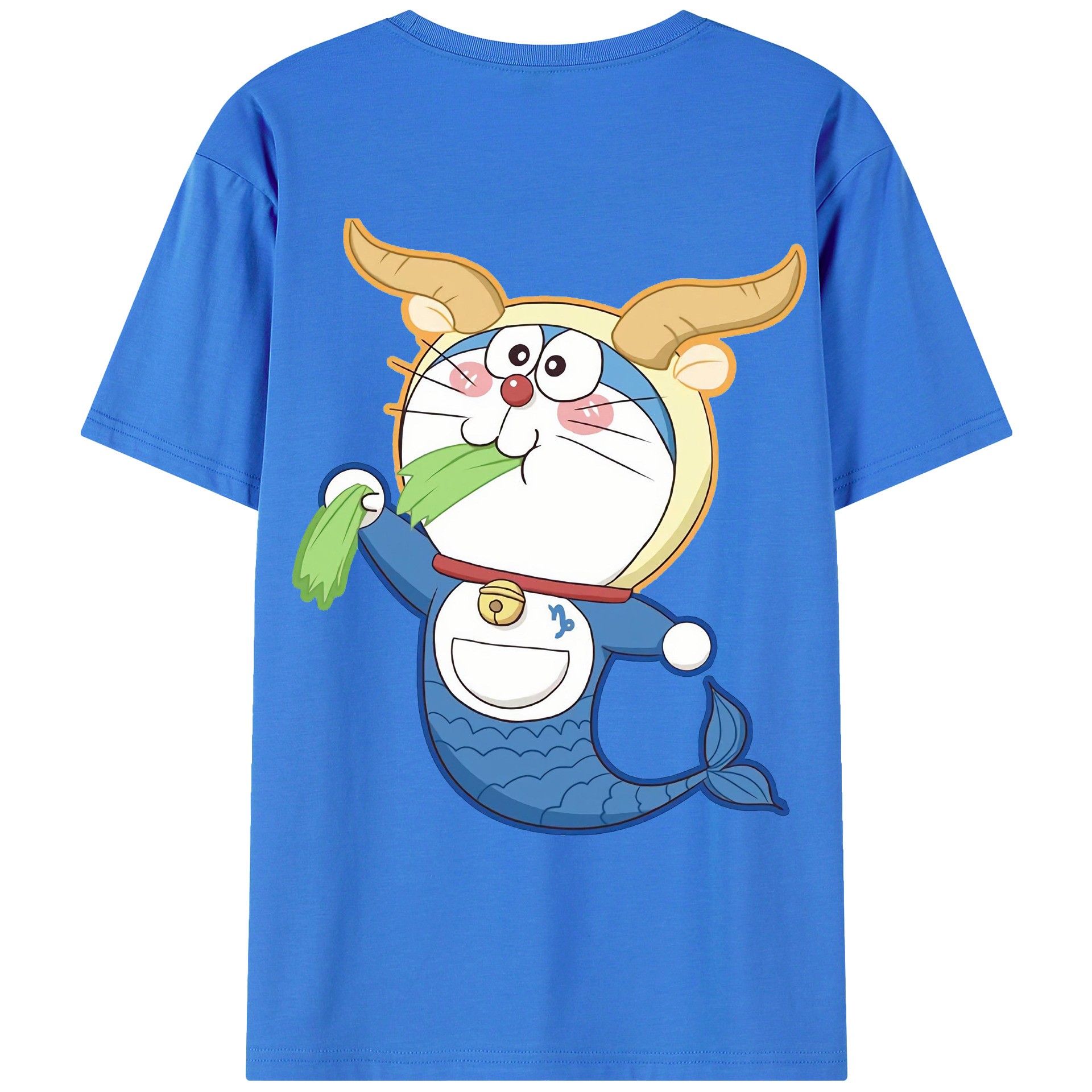 （画像用） ドラえもん Doraemon 綿100％ メンズ半袖Tシャツ（バックプリント） 通気性