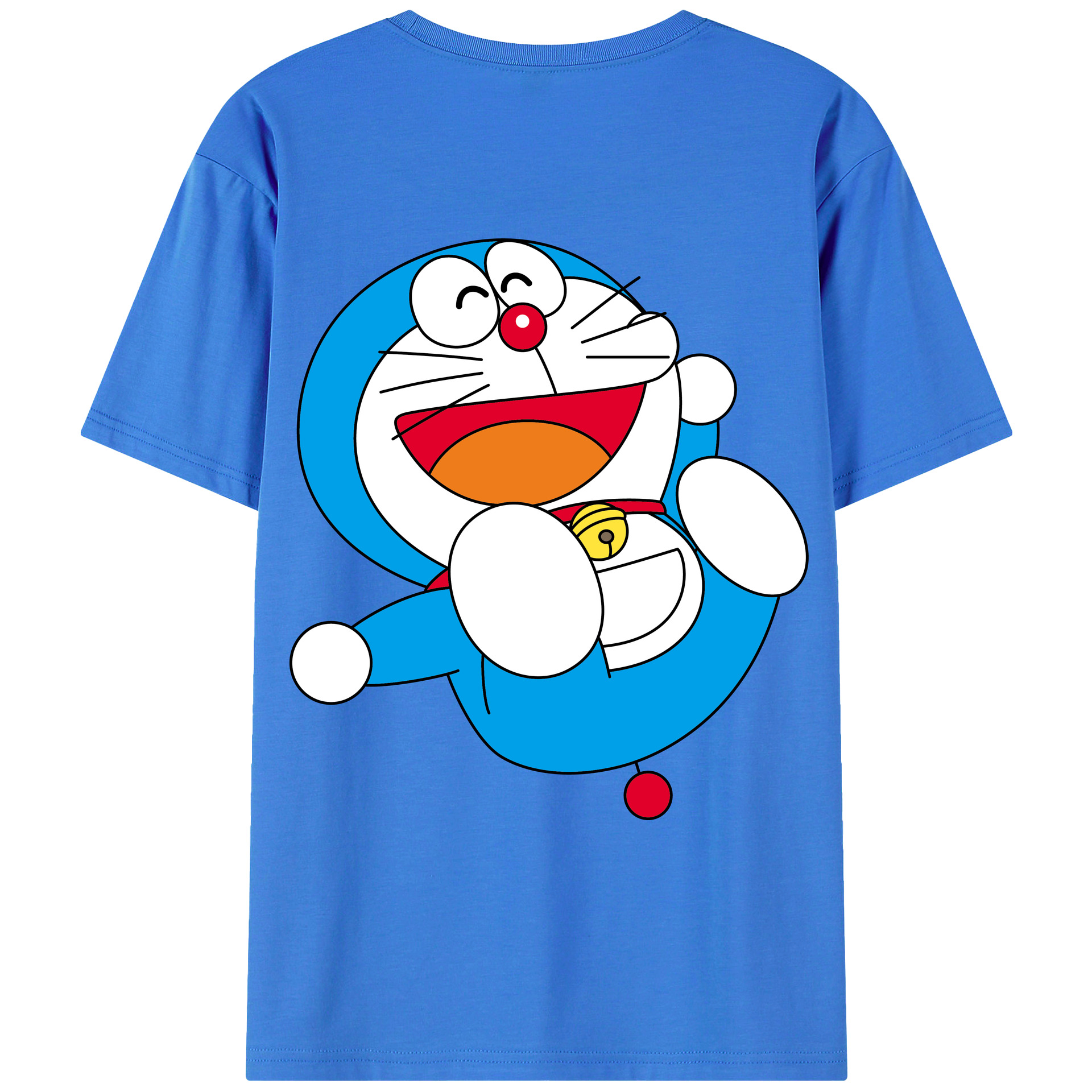（画像用） ドラえもん Doraemon 綿100％ メンズ半袖Tシャツ（バックプリント） 通気性