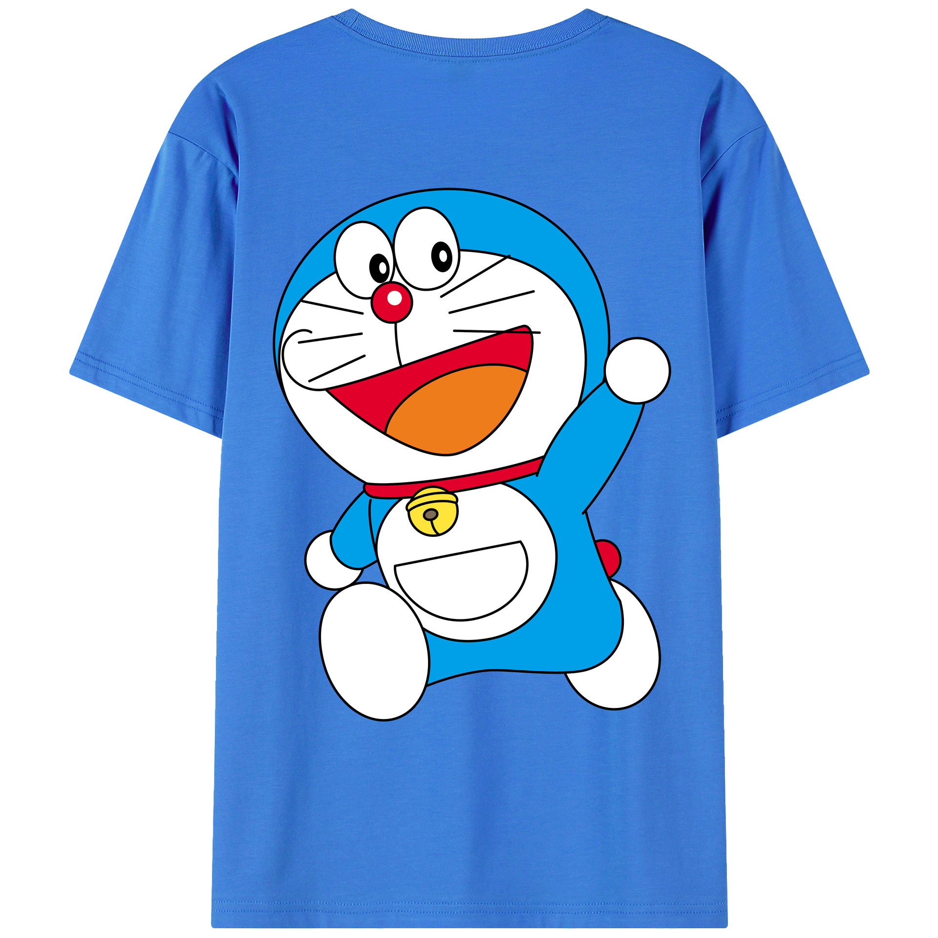 （画像用） ドラえもん Doraemon 綿100％ メンズ半袖Tシャツ（バックプリント） 通気性