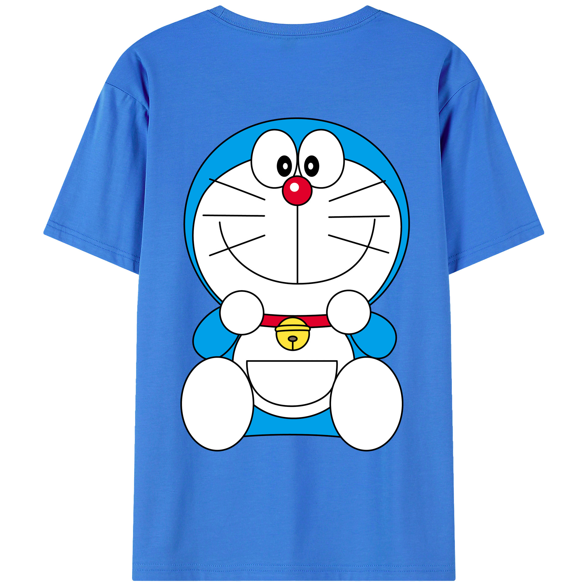 （画像用） ドラえもん Doraemon 綿100％ メンズ半袖Tシャツ（バックプリント） 通気性
