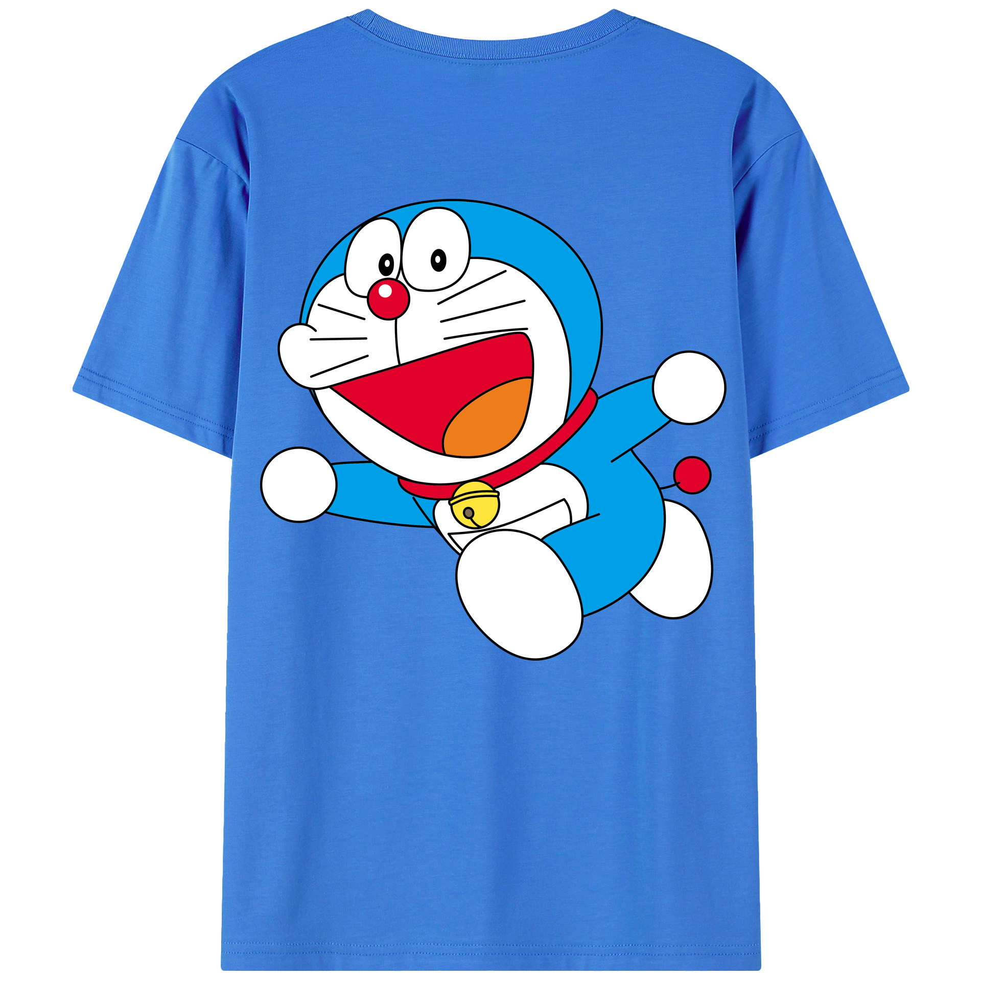 （画像用） ドラえもん Doraemon 綿100％ メンズ半袖Tシャツ（バックプリント） 通気性