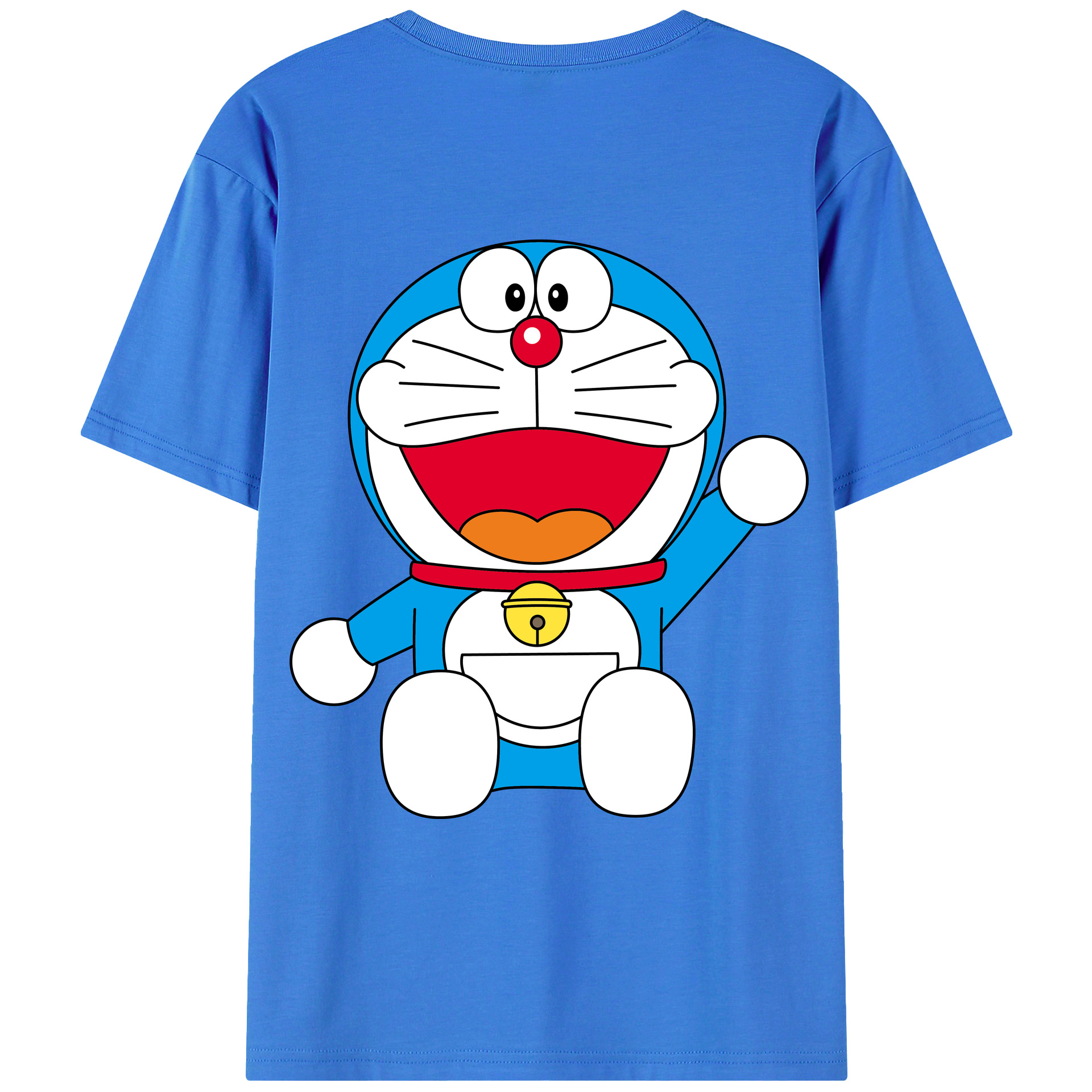 （画像用） ドラえもん Doraemon 綿100％ メンズ半袖Tシャツ（バックプリント） 通気性