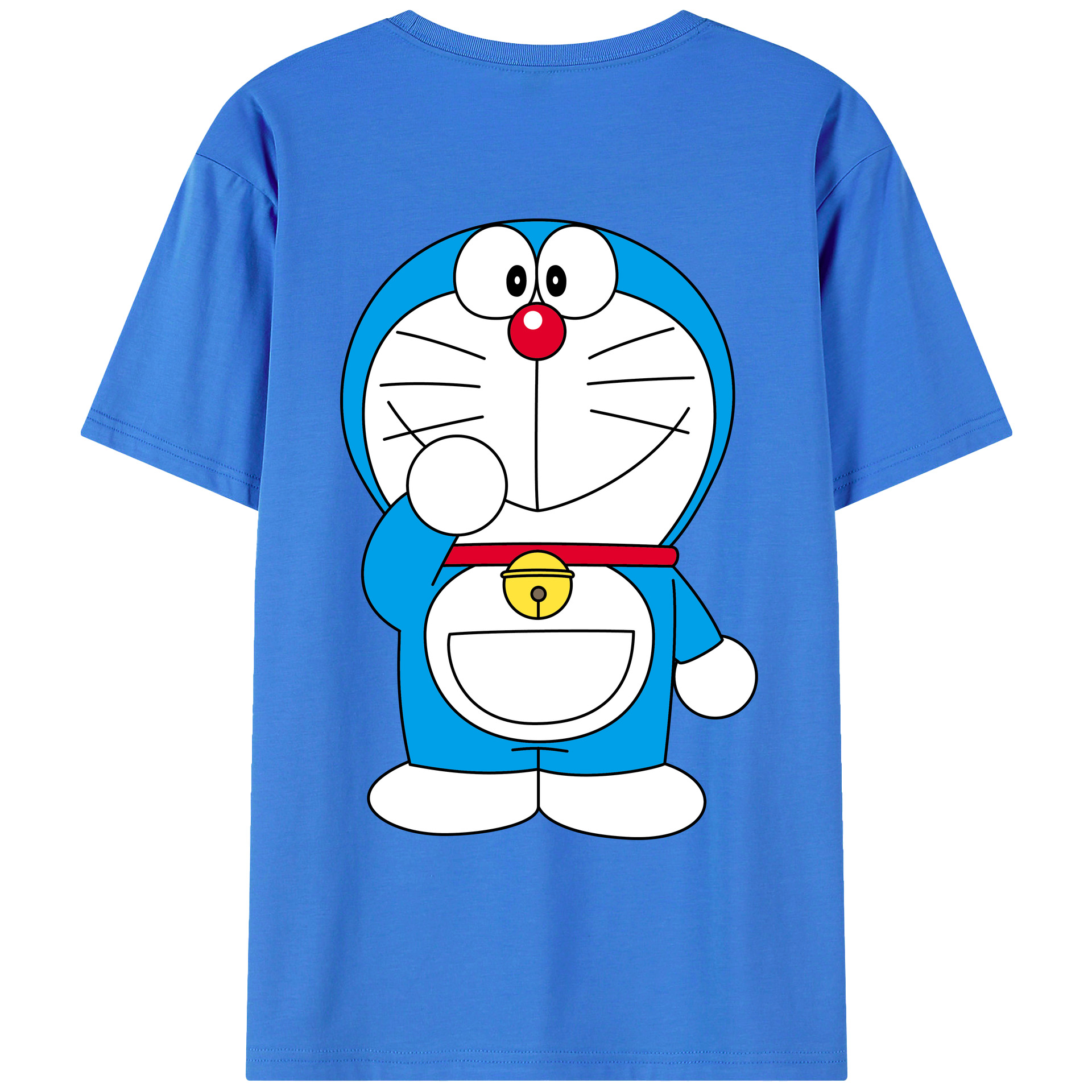 （画像用） ドラえもん Doraemon 綿100％ メンズ半袖Tシャツ（バックプリント） 通気性