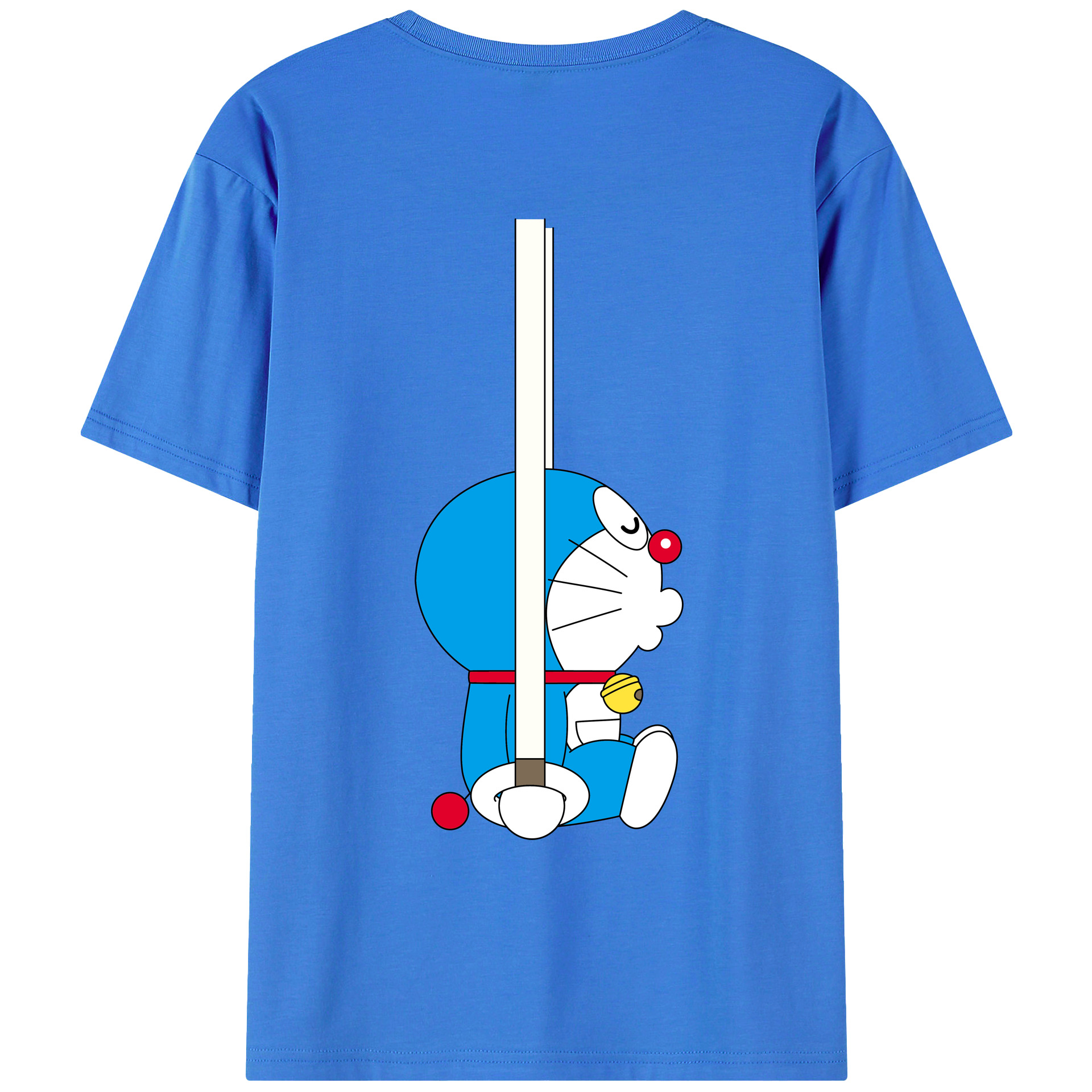 （画像用） ドラえもん Doraemon 綿100％ メンズ半袖Tシャツ（バックプリント） 通気性