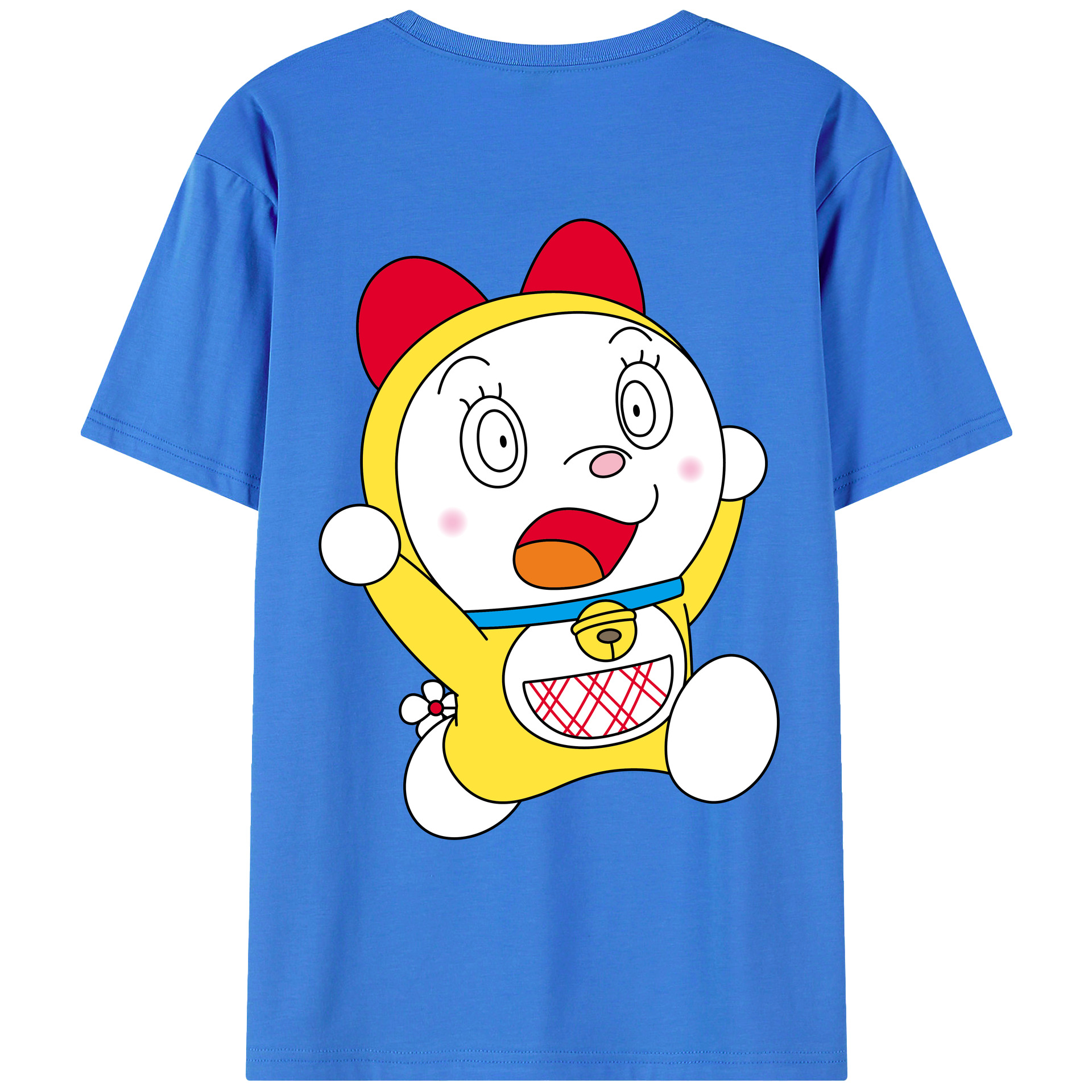 （画像用） ドラえもん ドラミ Doraemon Dorami 綿100％ メンズ半袖Tシャツ（バックプリント） 通気性