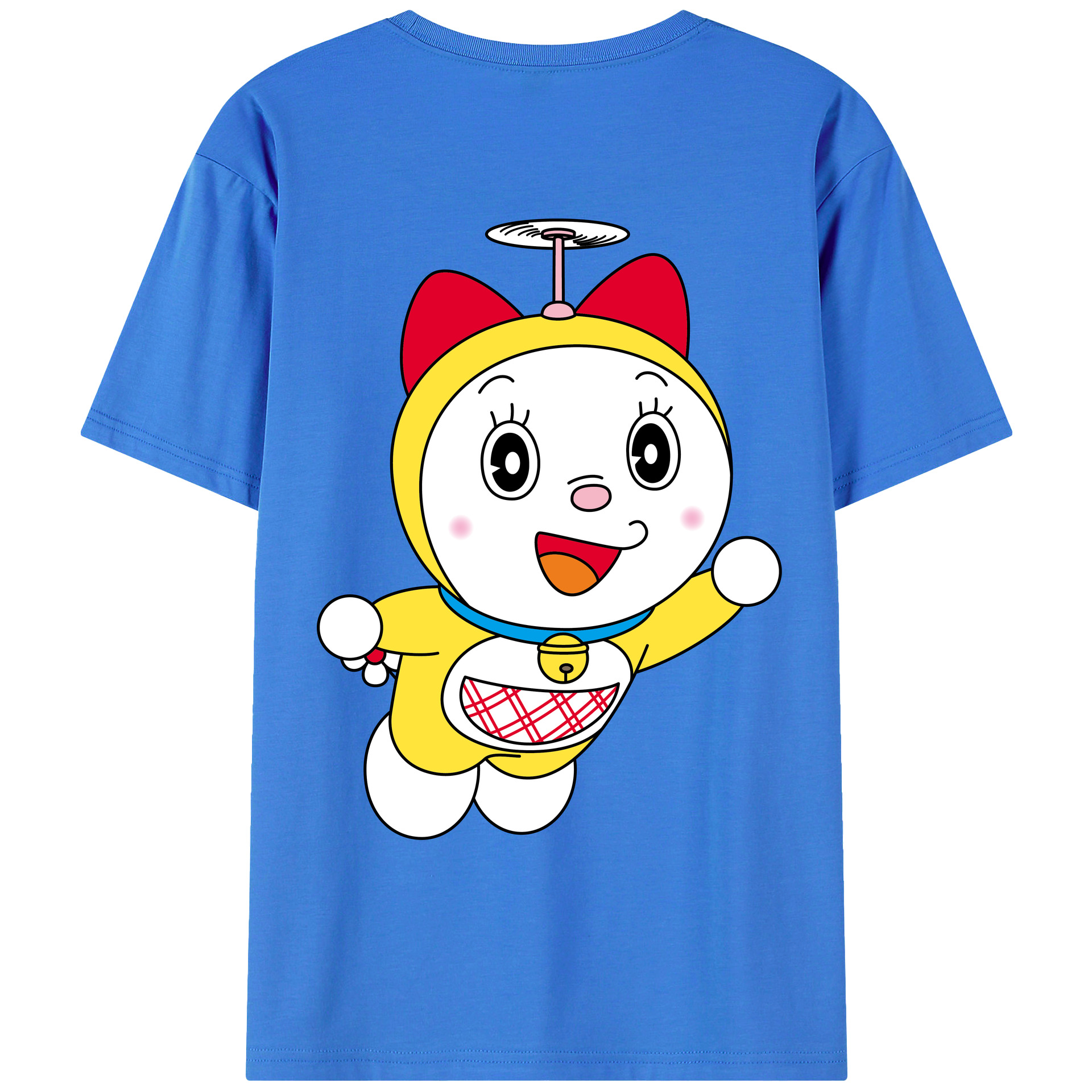 （画像用） ドラえもん ドラミ Doraemon Dorami 綿100％ メンズ半袖Tシャツ（バックプリント） 通気性