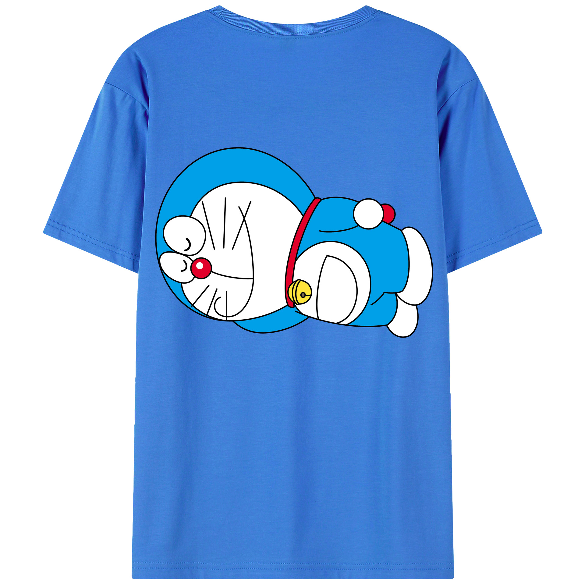 （画像用） ドラえもん Doraemon 綿100％ メンズ半袖Tシャツ（バックプリント） 通気性