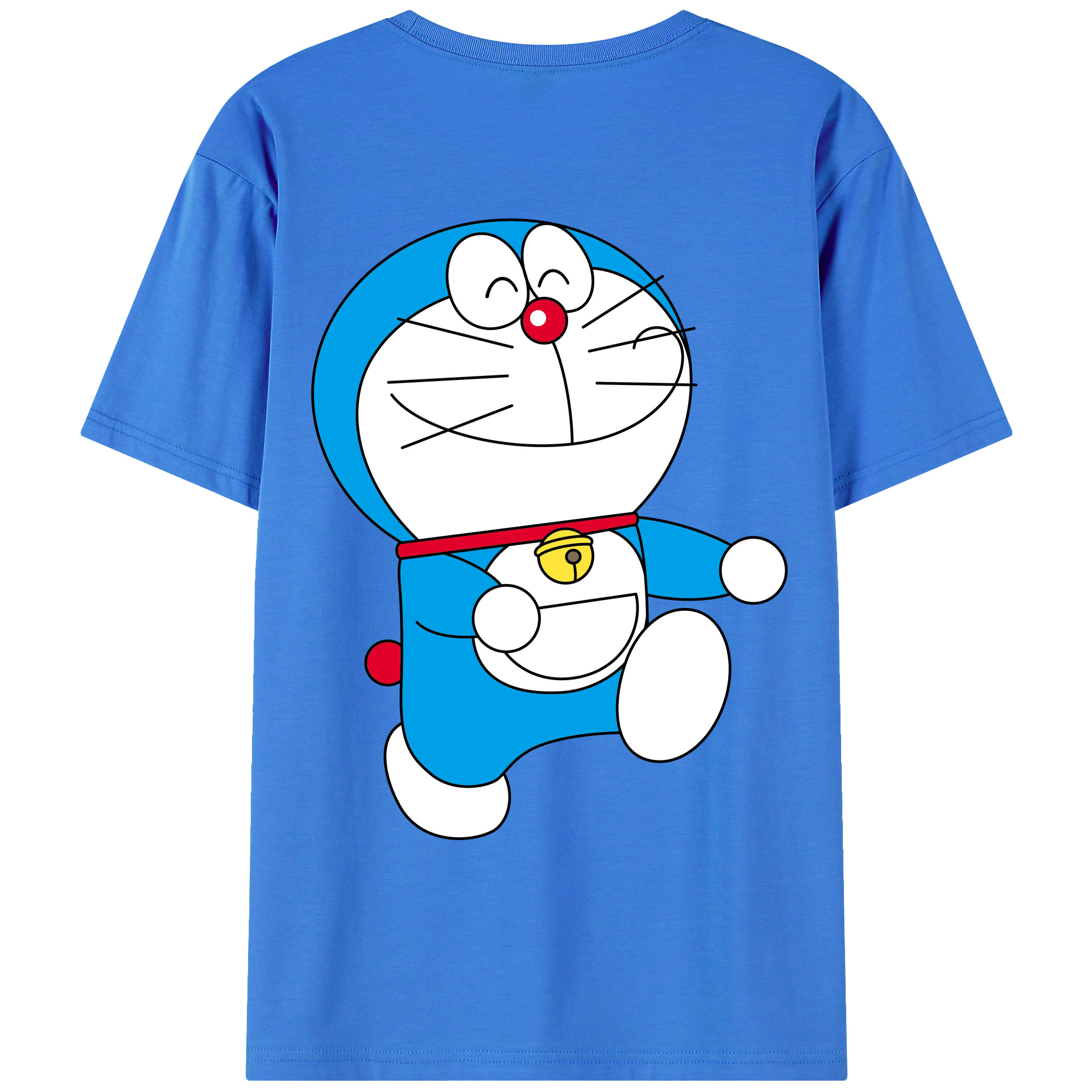 （画像用） ドラえもん Doraemon 綿100％ メンズ半袖Tシャツ（バックプリント） 通気性