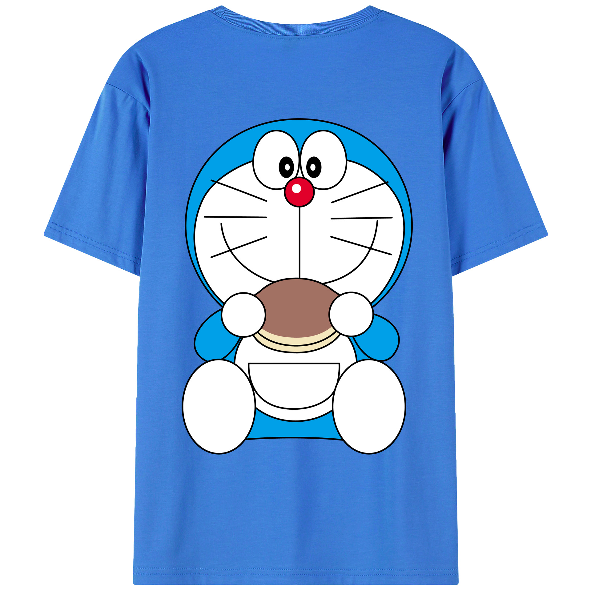 （画像用） ドラえもん Doraemon 綿100％ メンズ半袖Tシャツ（バックプリント） 通気性