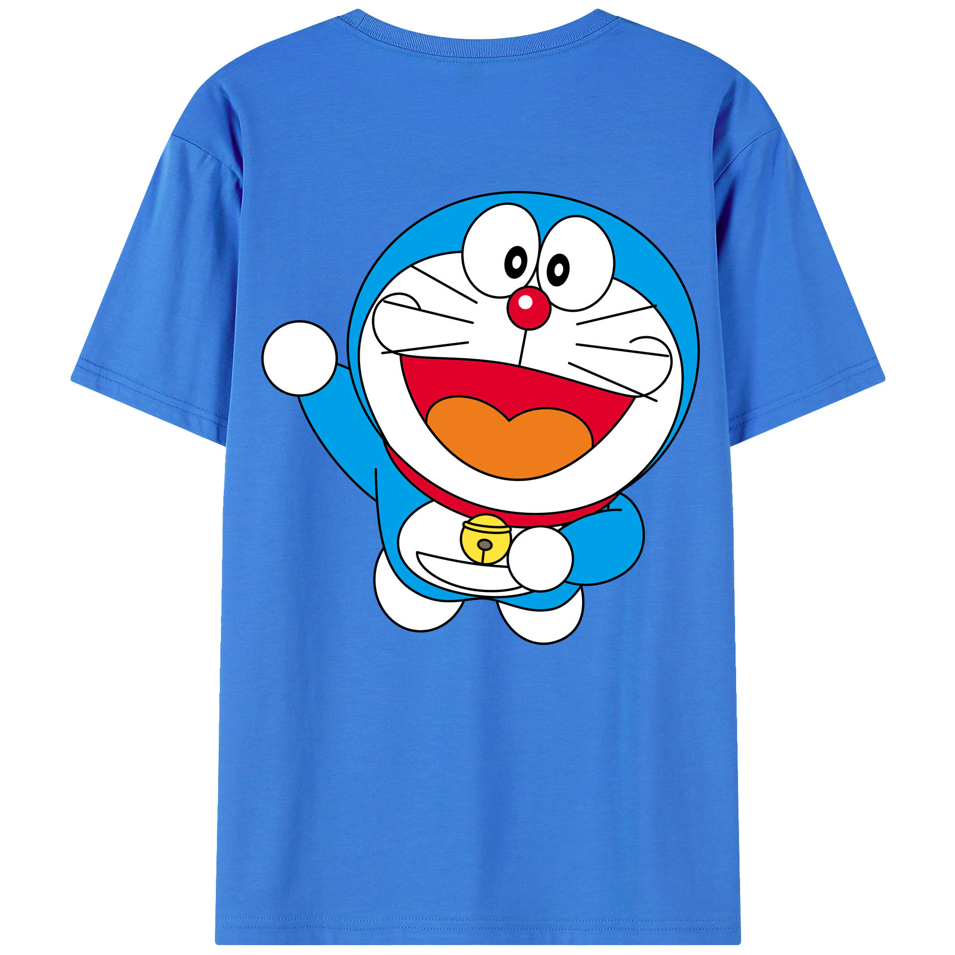 （画像用） ドラえもん Doraemon 綿100％ メンズ半袖Tシャツ（バックプリント） 通気性