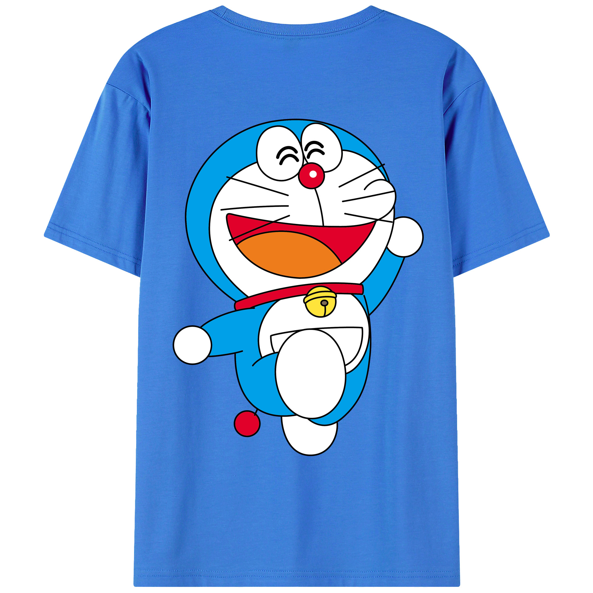 （画像用） ドラえもん Doraemon 綿100％ メンズ半袖Tシャツ（バックプリント） 通気性