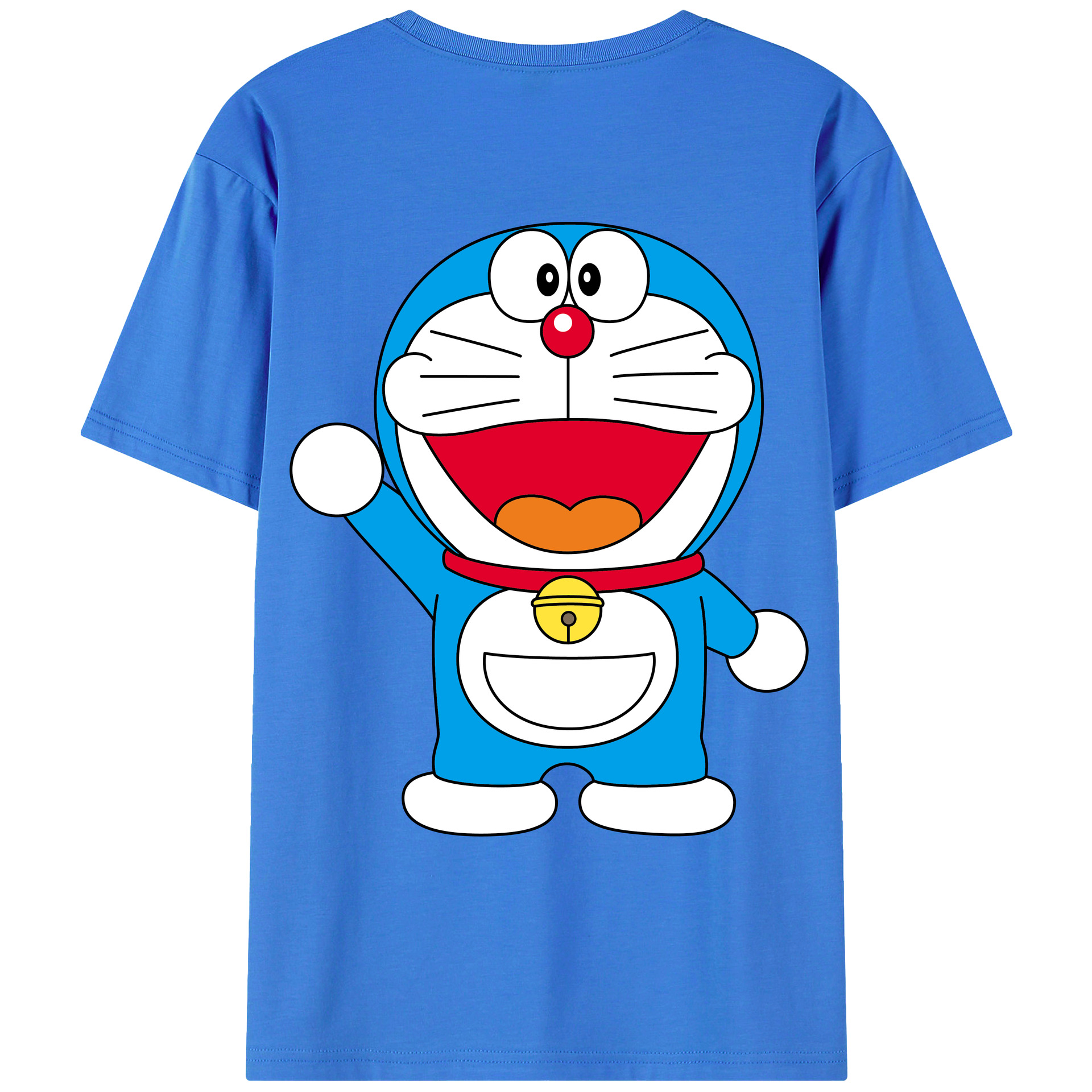 （画像用） ドラえもん Doraemon 綿100％ メンズ半袖Tシャツ（バックプリント） 通気性