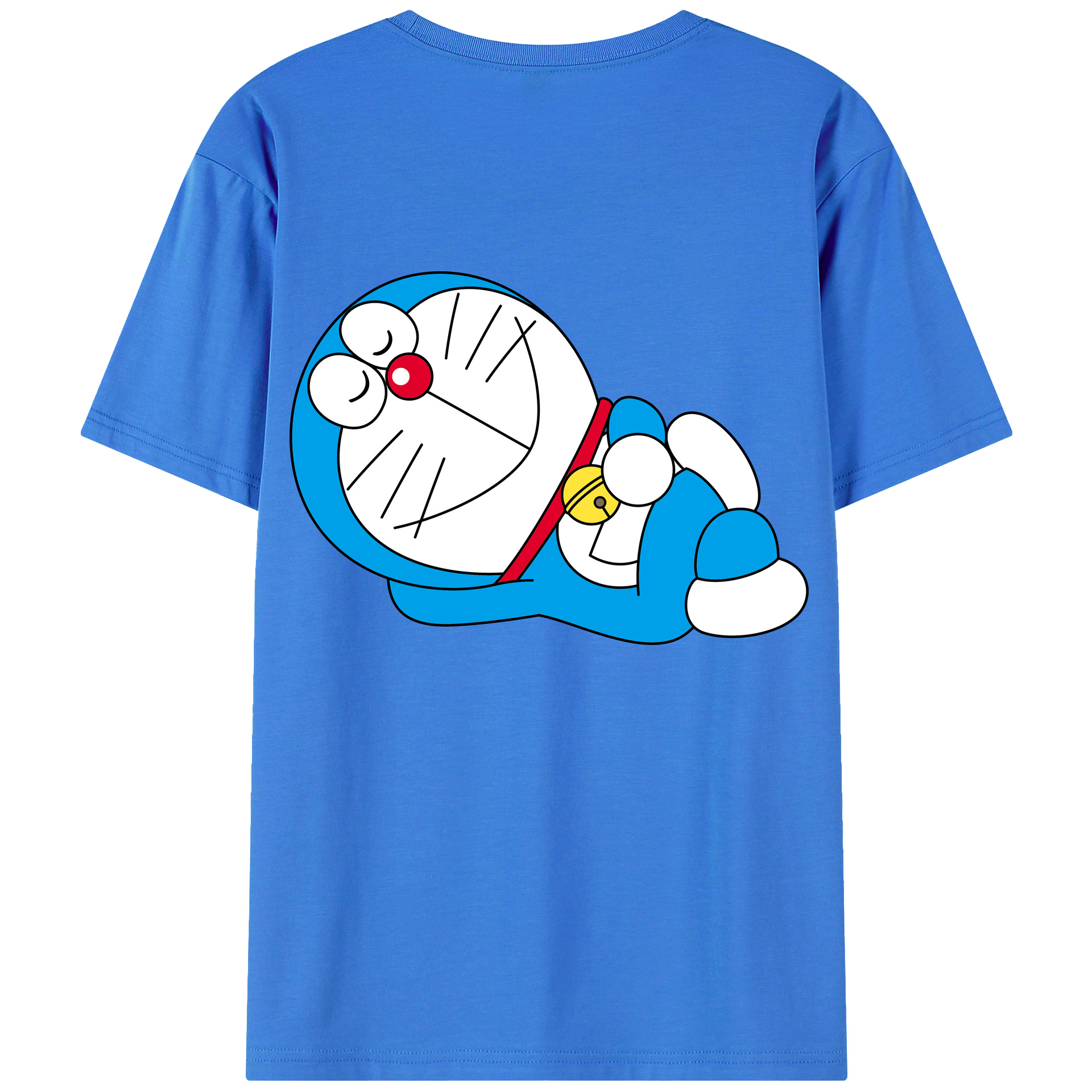 （画像用） ドラえもん Doraemon 綿100％ メンズ半袖Tシャツ（バックプリント） 通気性