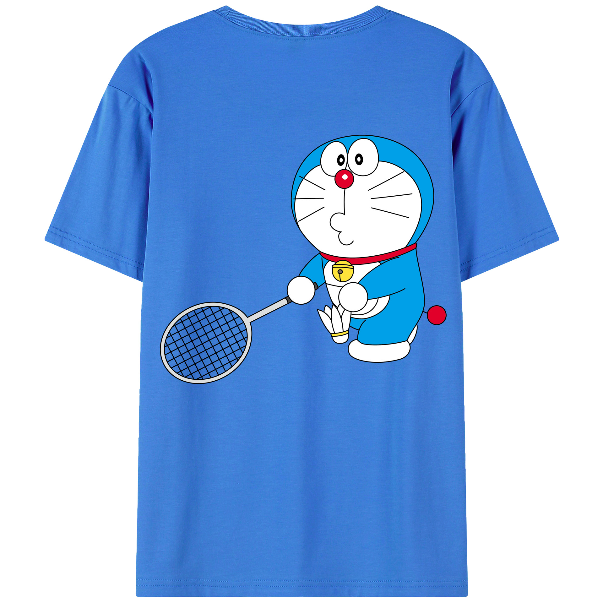 （画像用） ドラえもん Doraemon 綿100％ メンズ半袖Tシャツ（バックプリント） 通気性