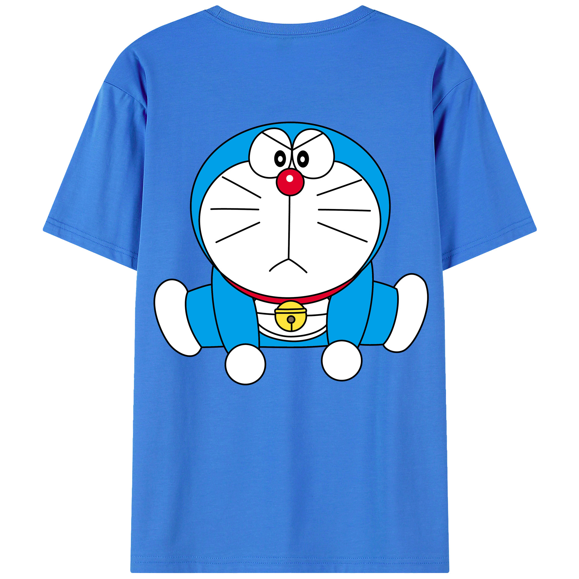 （画像用） ドラえもん Doraemon 綿100％ メンズ半袖Tシャツ（バックプリント） 通気性