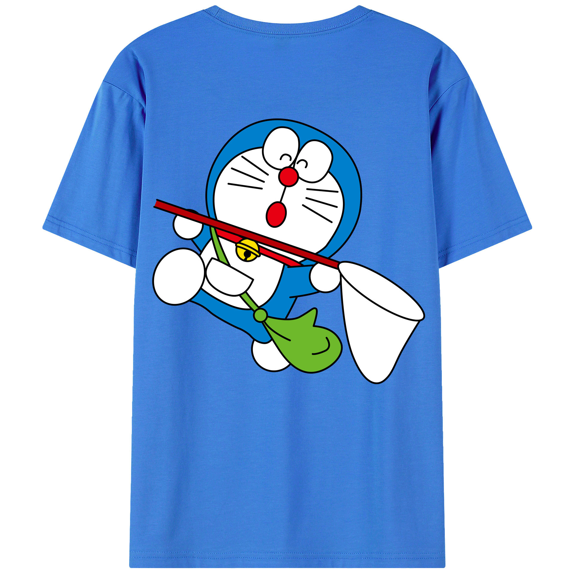 （画像用） ドラえもん Doraemon 綿100％ メンズ半袖Tシャツ（バックプリント） 通気性