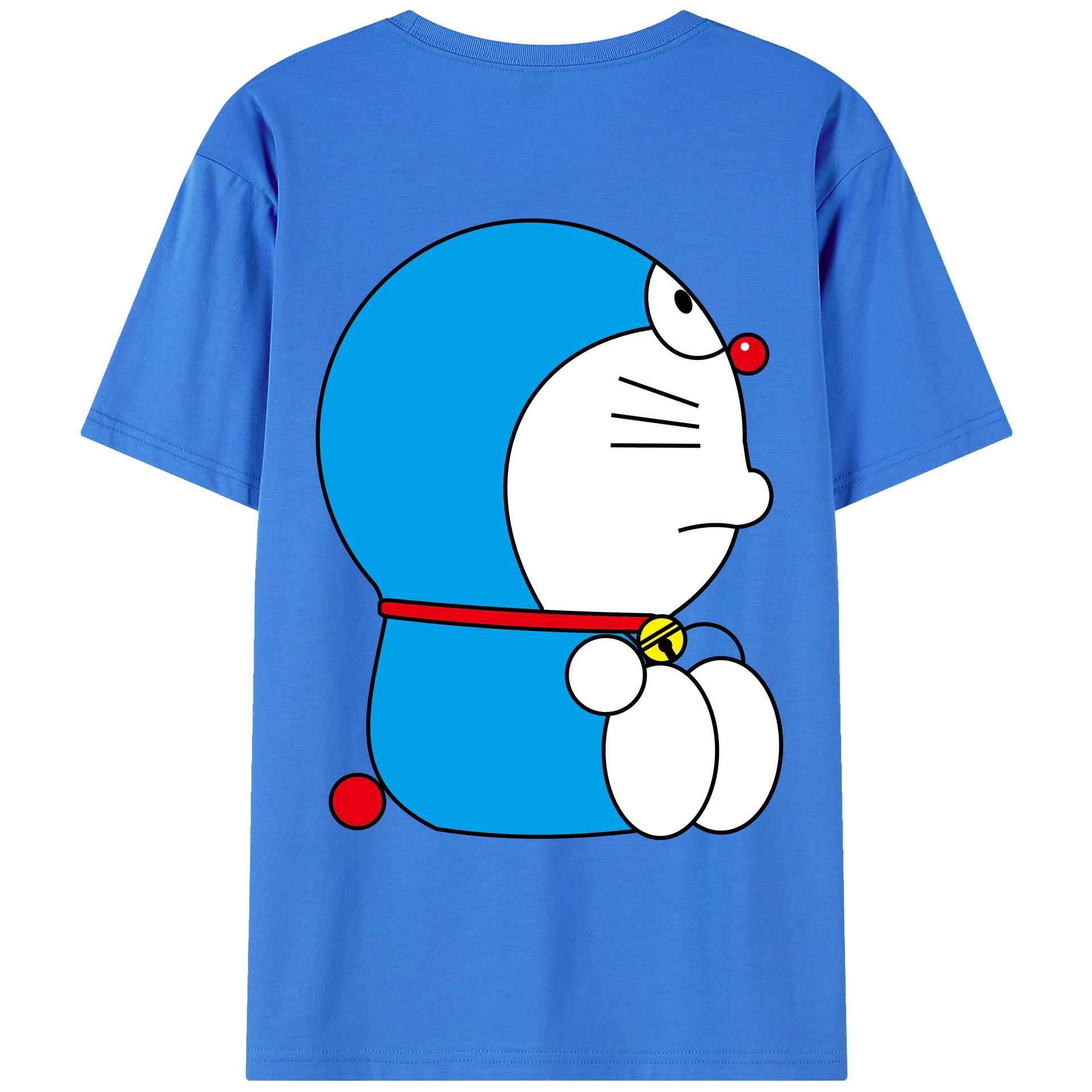 （画像用） ドラえもん Doraemon 綿100％ メンズ半袖Tシャツ（バックプリント） 通気性