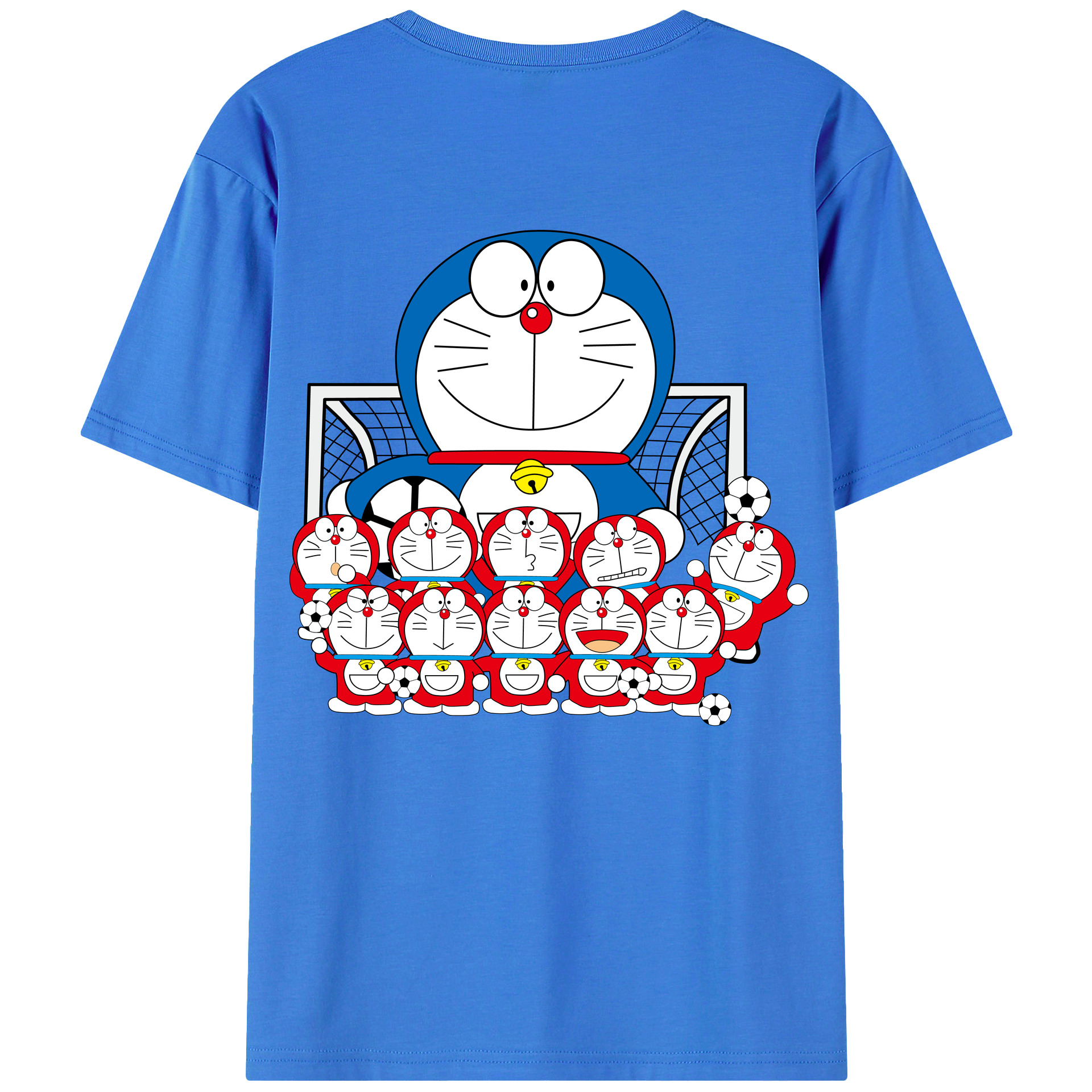 （画像用） ドラえもん Doraemon 綿100％ メンズ半袖Tシャツ（バックプリント） 通気性