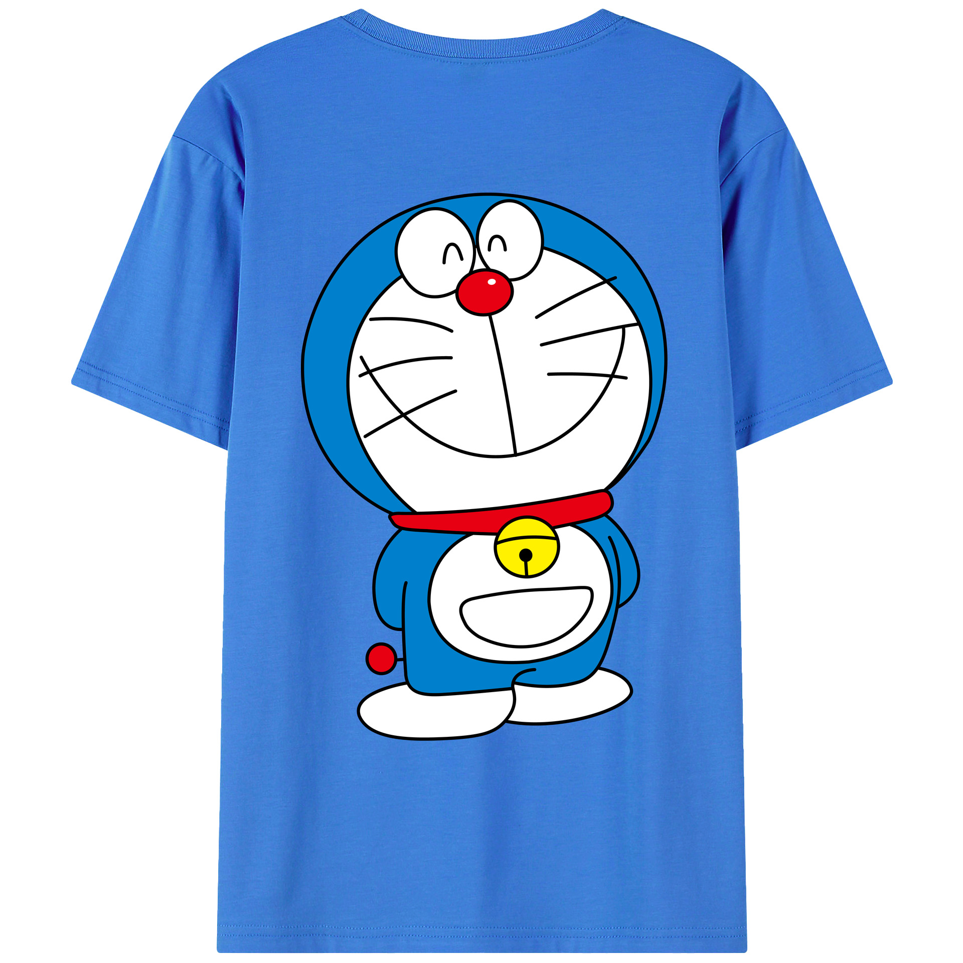 （画像用） ドラえもん Doraemon 綿100％ メンズ半袖Tシャツ（バックプリント） 通気性