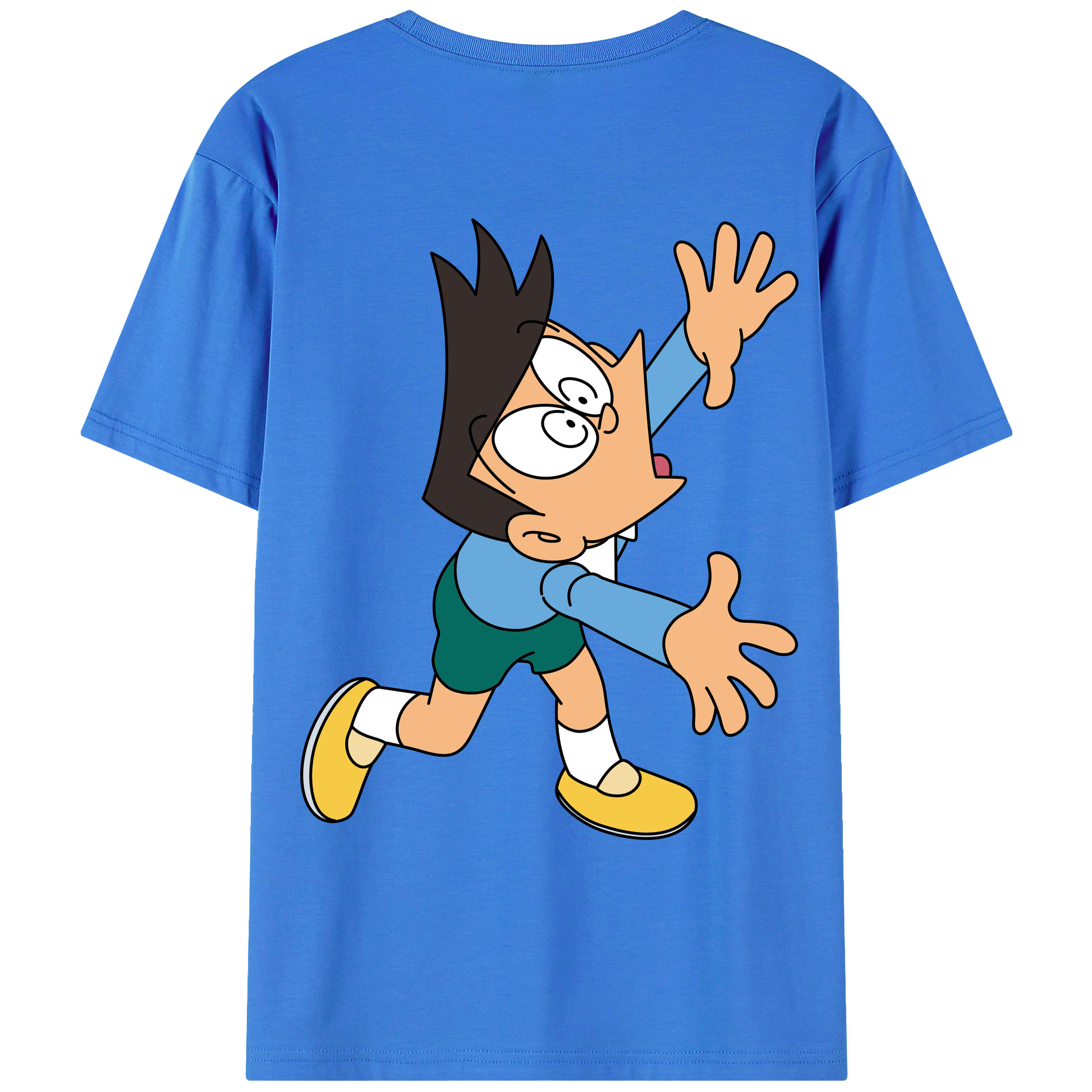 （画像用） ドラえもん 骨川 スネ夫 Doraemon Honekawa Suneo 綿100％ メンズ半袖Tシャツ（バックプリント） 通気性