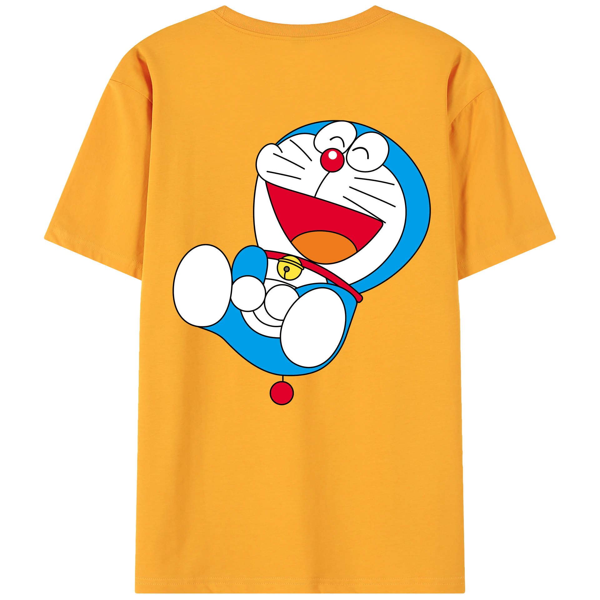 （画像用） ドラえもん Doraemon 綿100％ メンズ半袖Tシャツ（バックプリント） 通気性