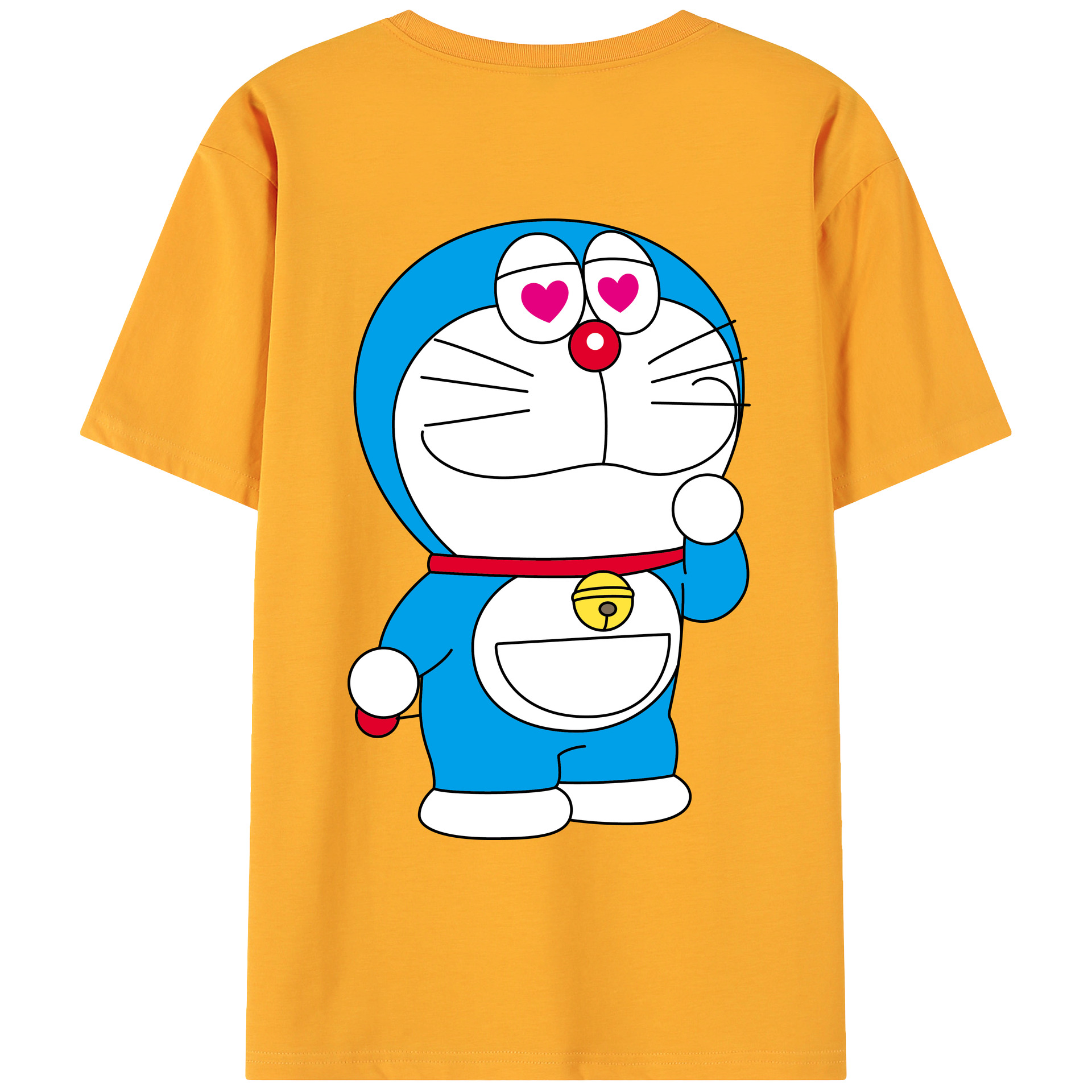 （画像用） ドラえもん Doraemon 綿100％ メンズ半袖Tシャツ（バックプリント） 通気性