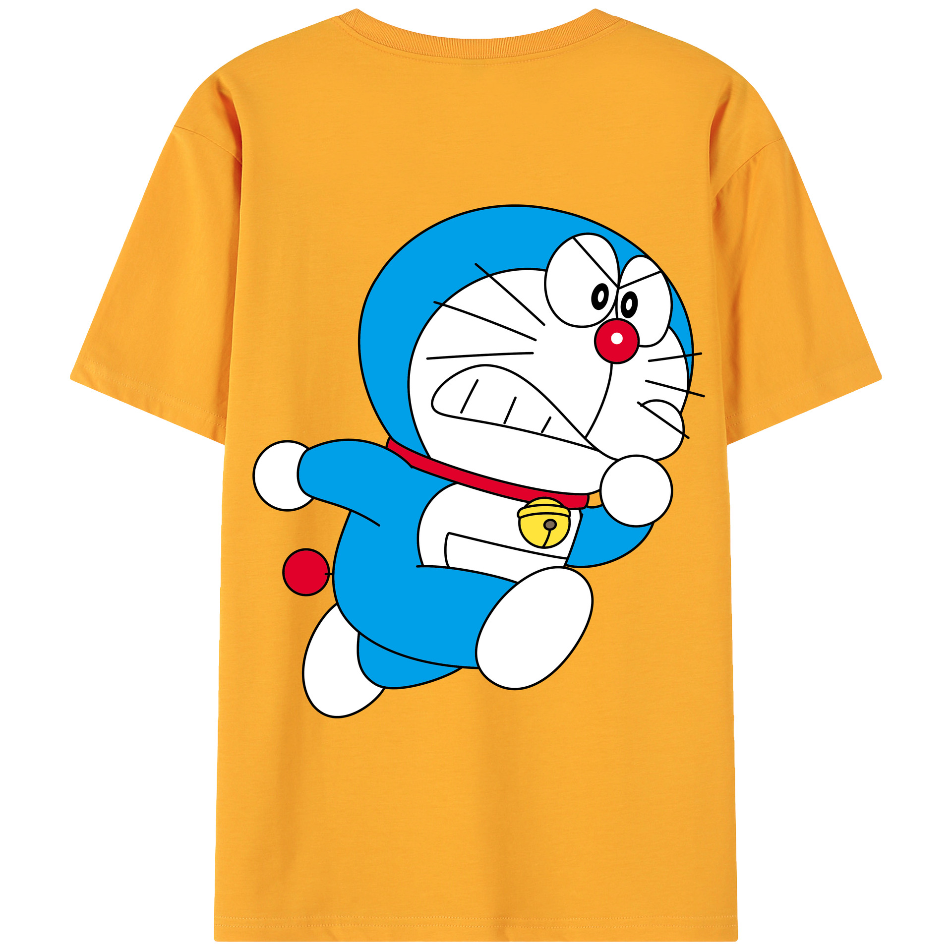（画像用） ドラえもん Doraemon 綿100％ メンズ半袖Tシャツ（バックプリント） 通気性